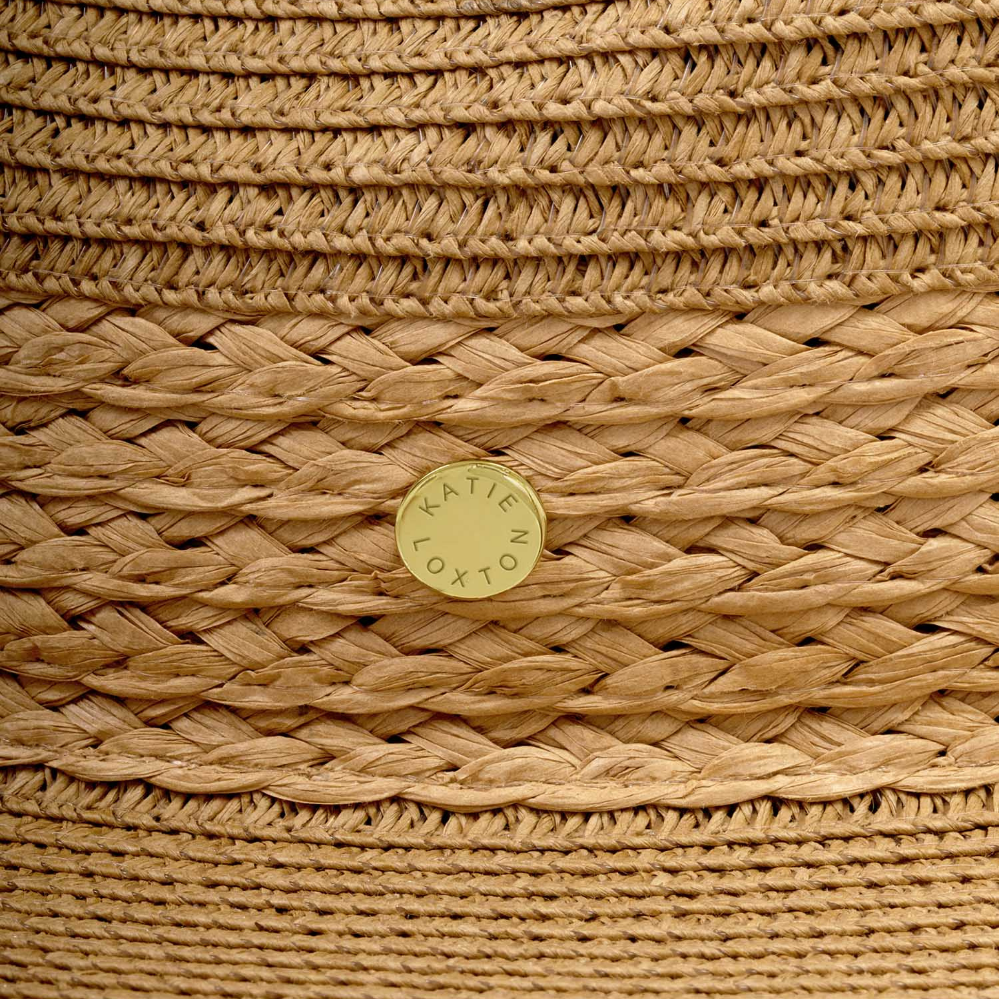 Womens Katie Loxton Natural Straw Adjustable Fedora Hat