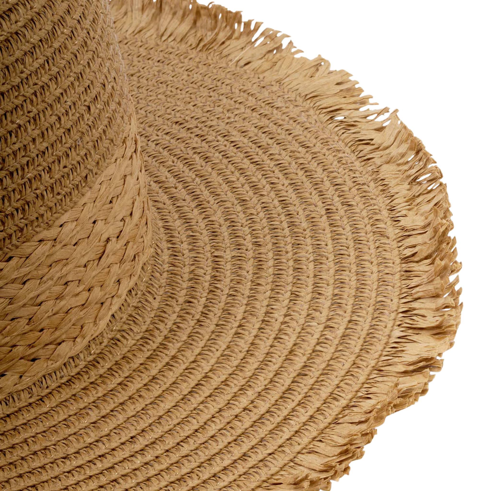 Womens Katie Loxton Natural Straw Adjustable Fedora Hat