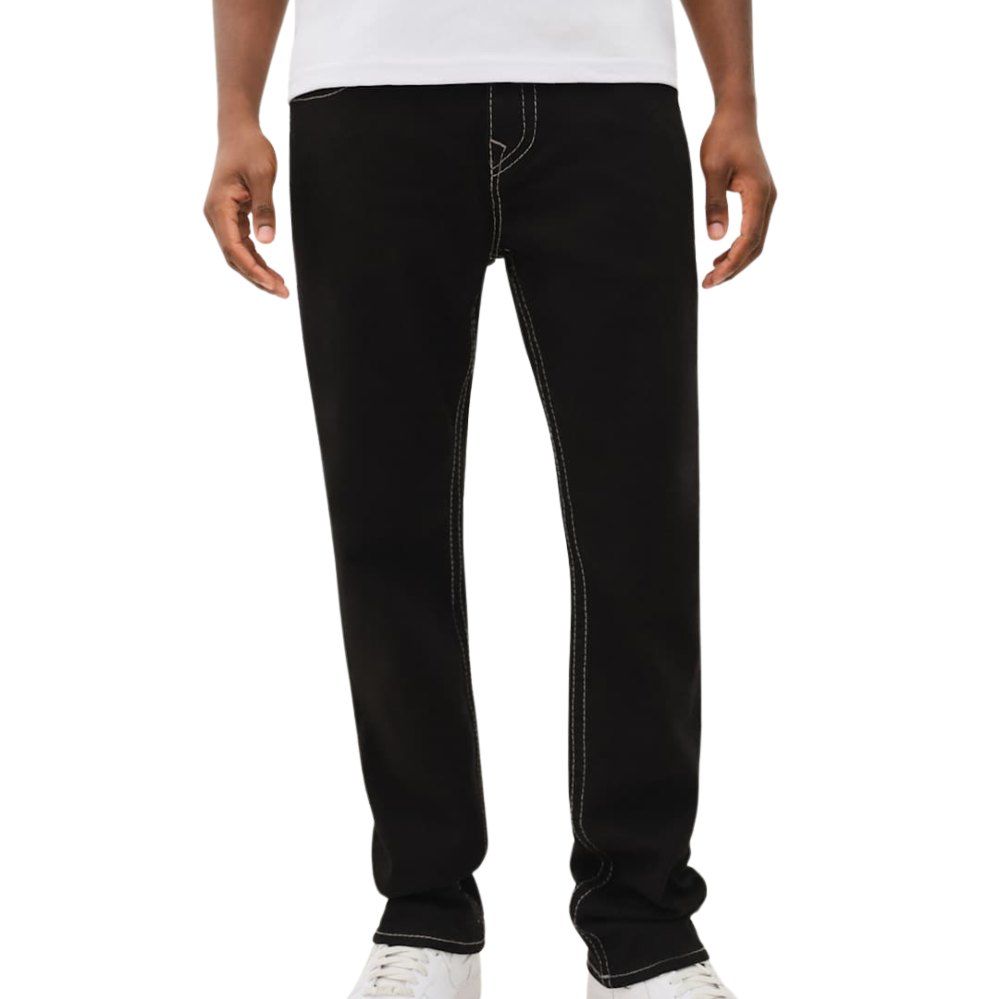 Mens True Religion Body Rinse Black Ricky Flap Big T Jeans