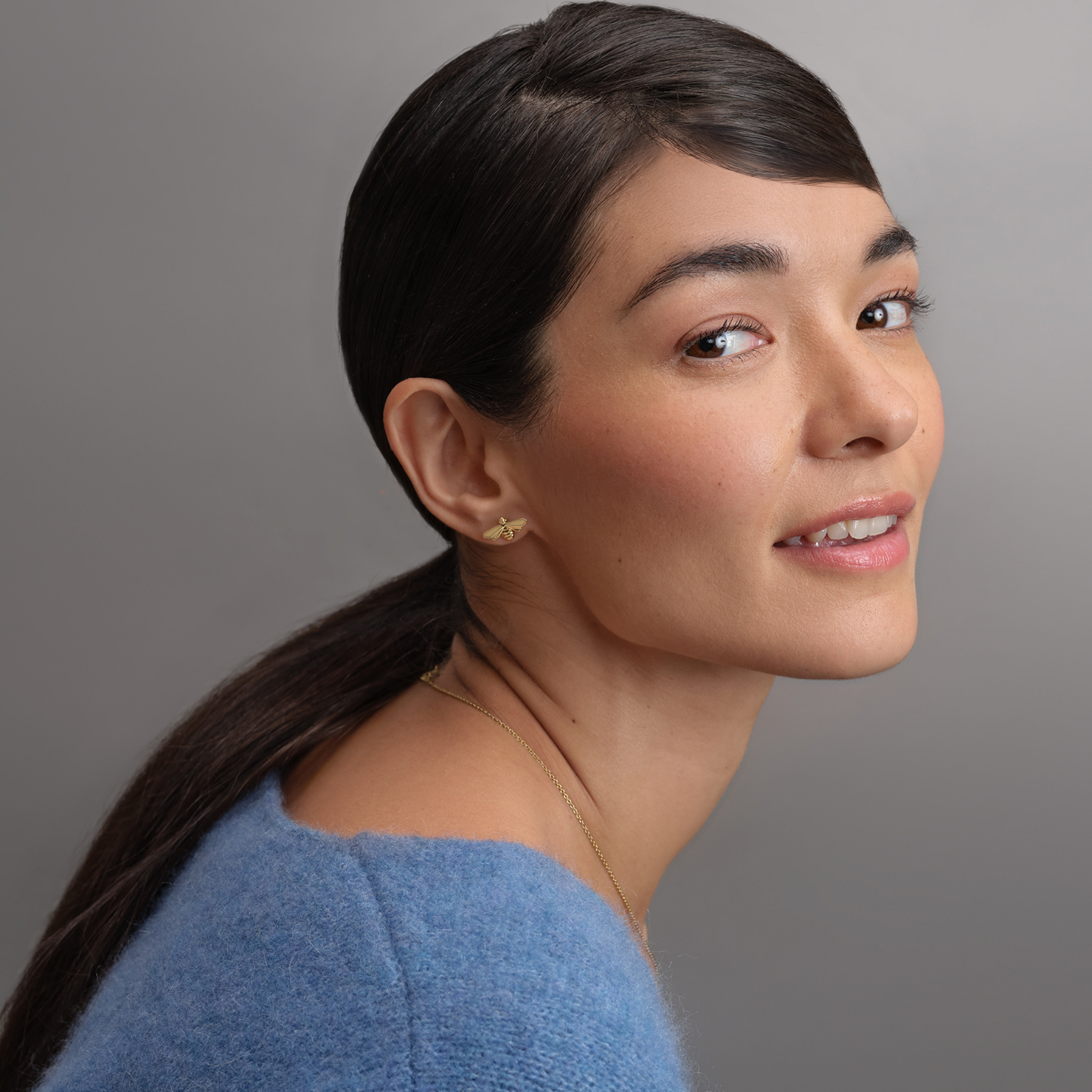 Womens Olivia Burton Gold Honey Bee Stud Earrings