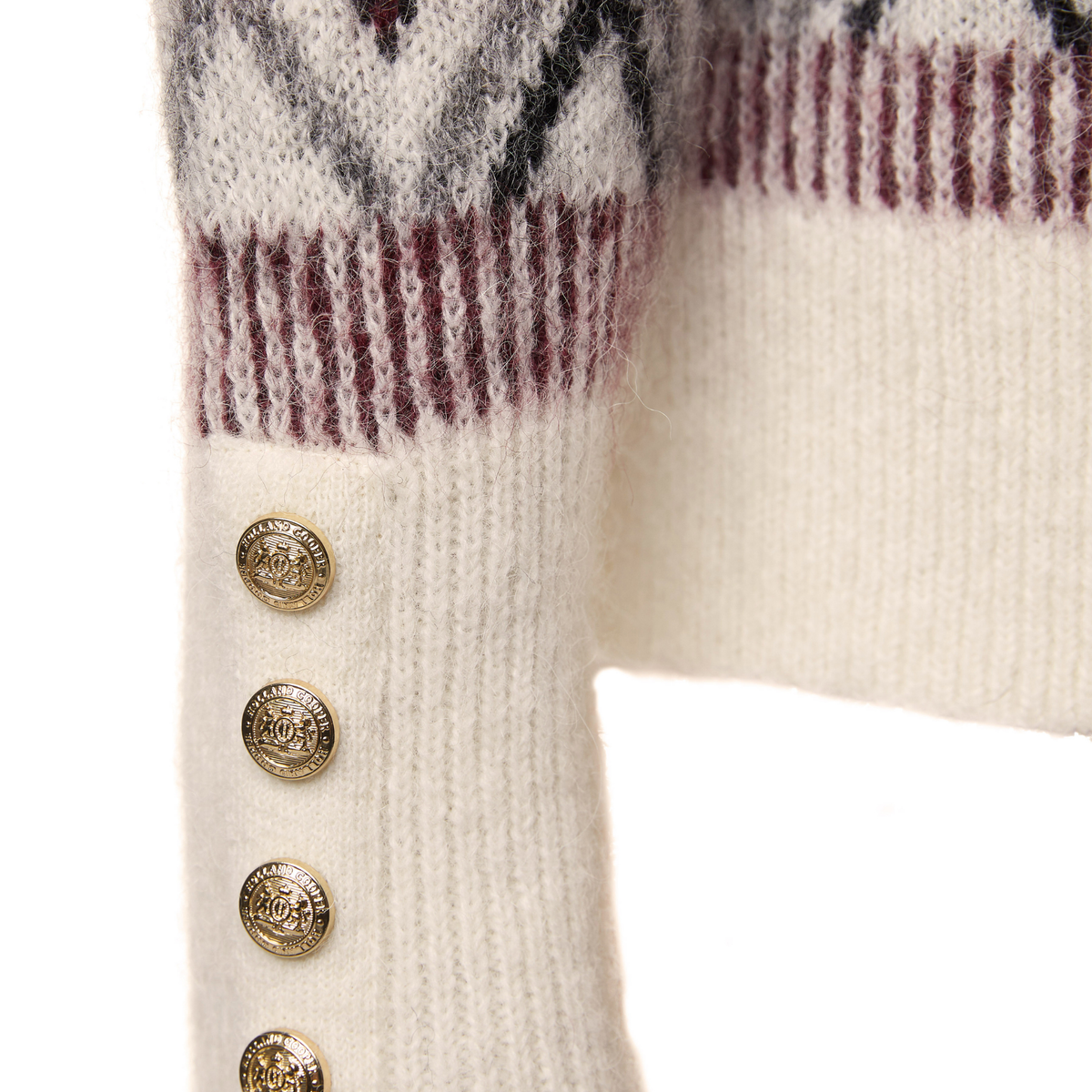 Womens Holland Cooper Cream Fairisle Knit