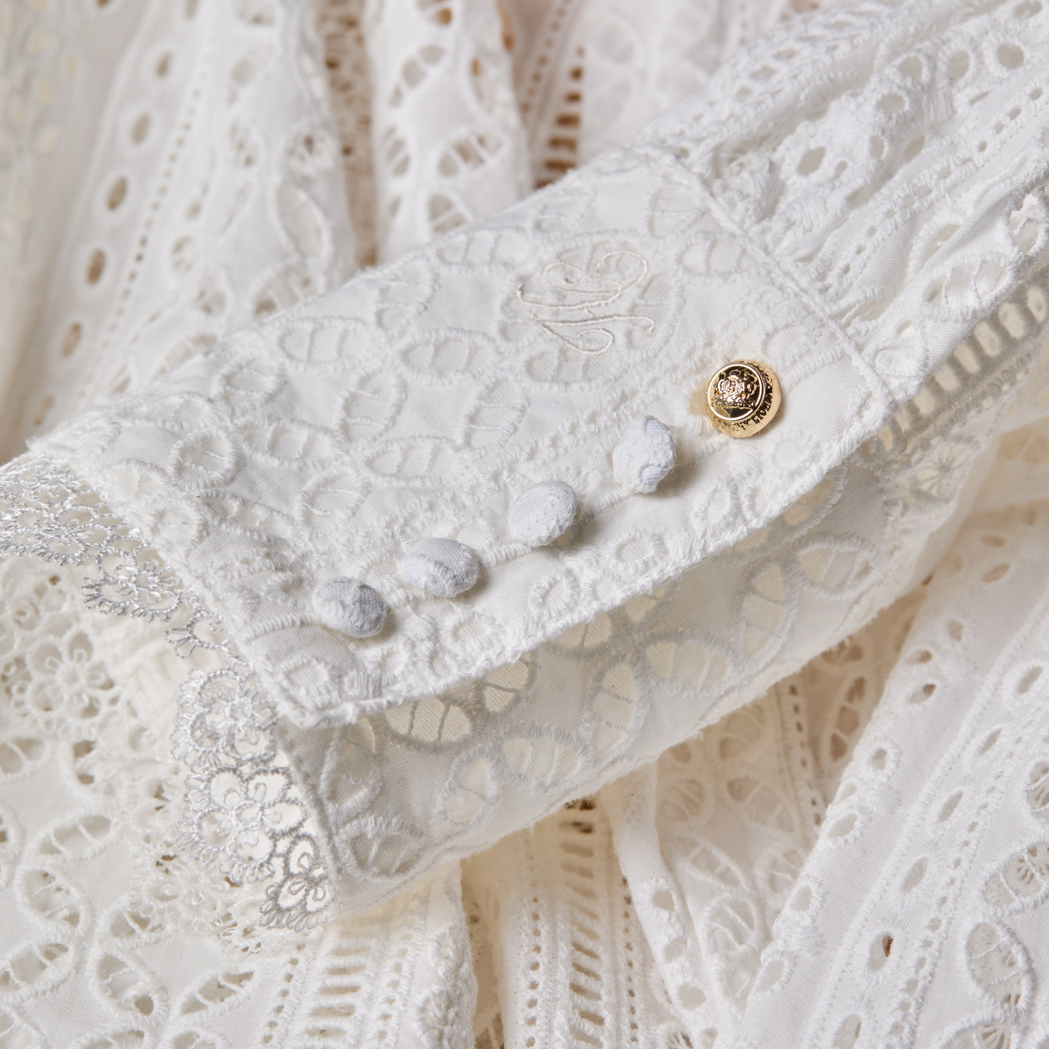 Womens Holland Cooper White Broderie Blouse