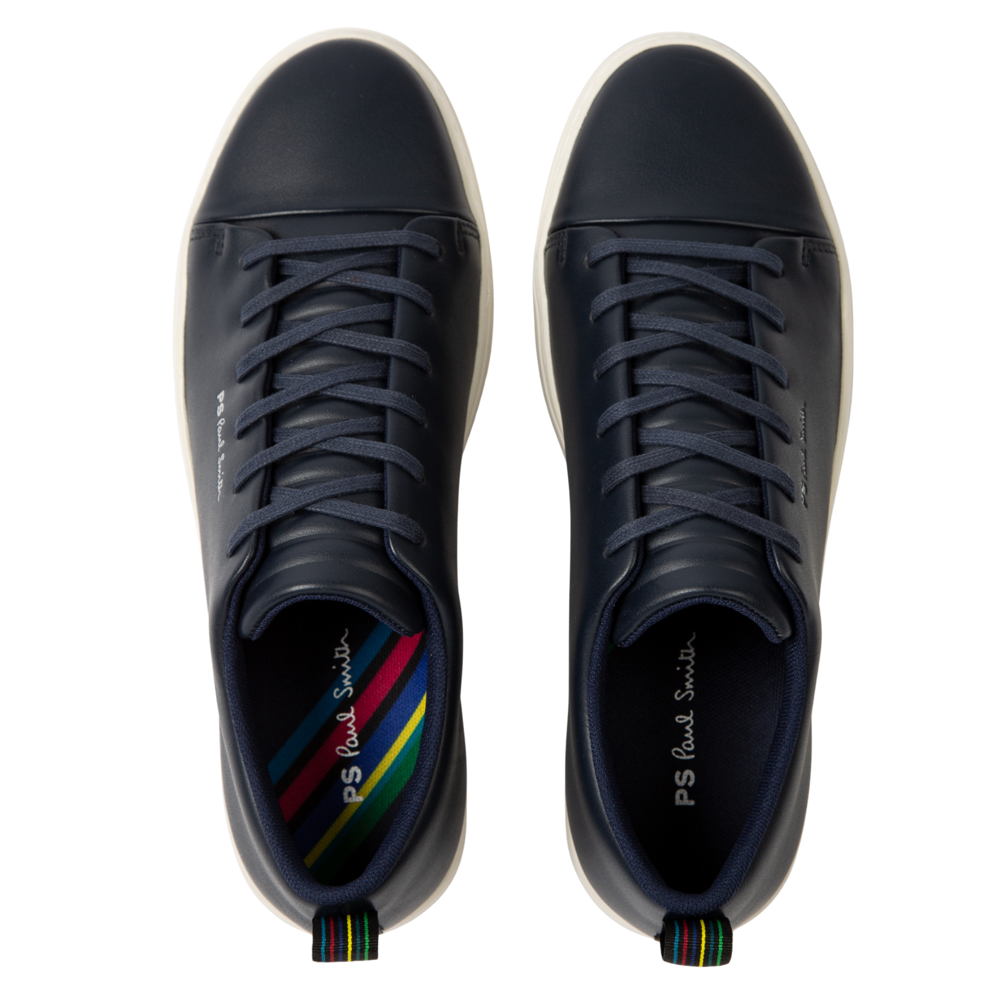 Mens Paul Smith Navy Lee Heel Tape Trainers