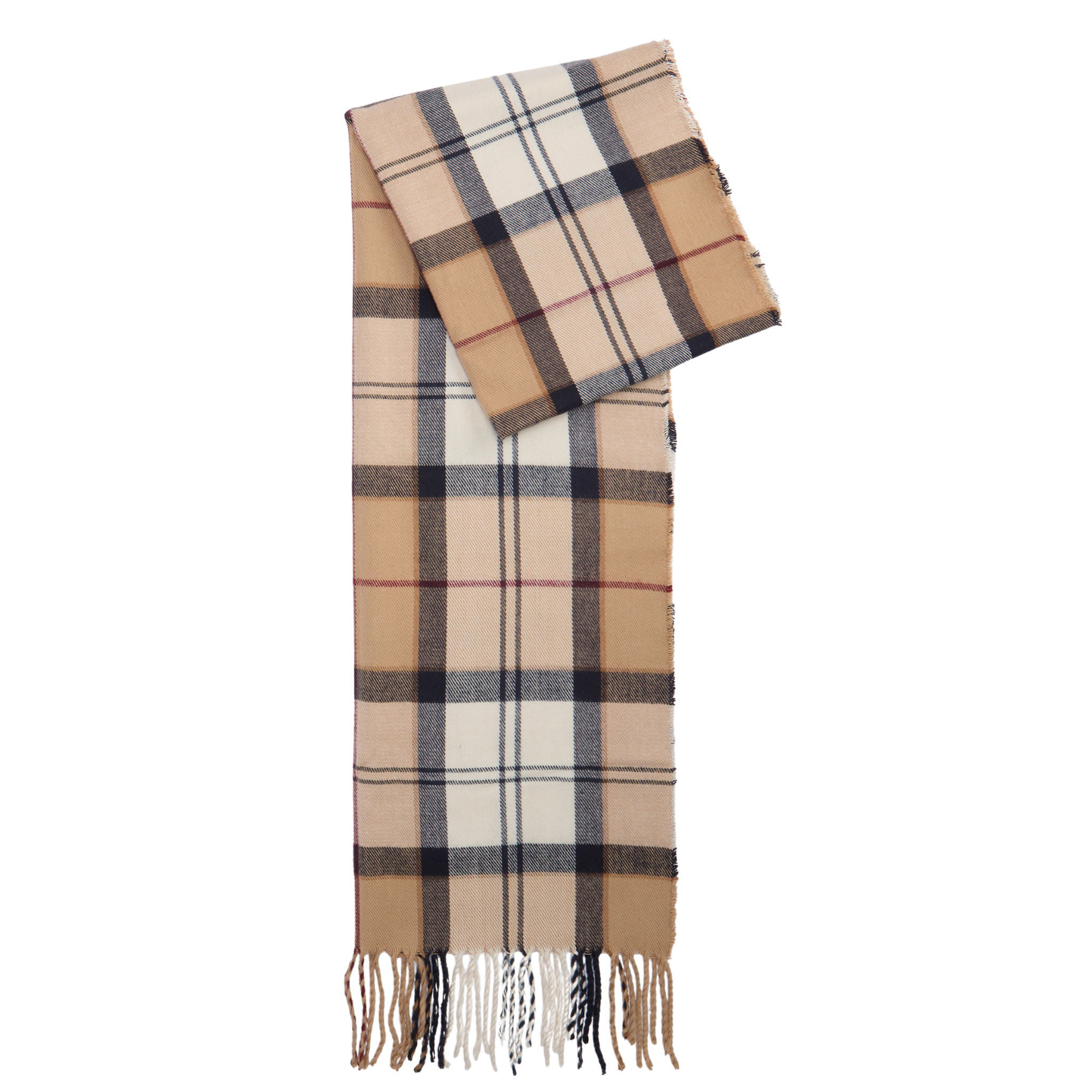 Womens Barbour Hessian Tartan Dover Beanie & Hailes Scarf Gift Set