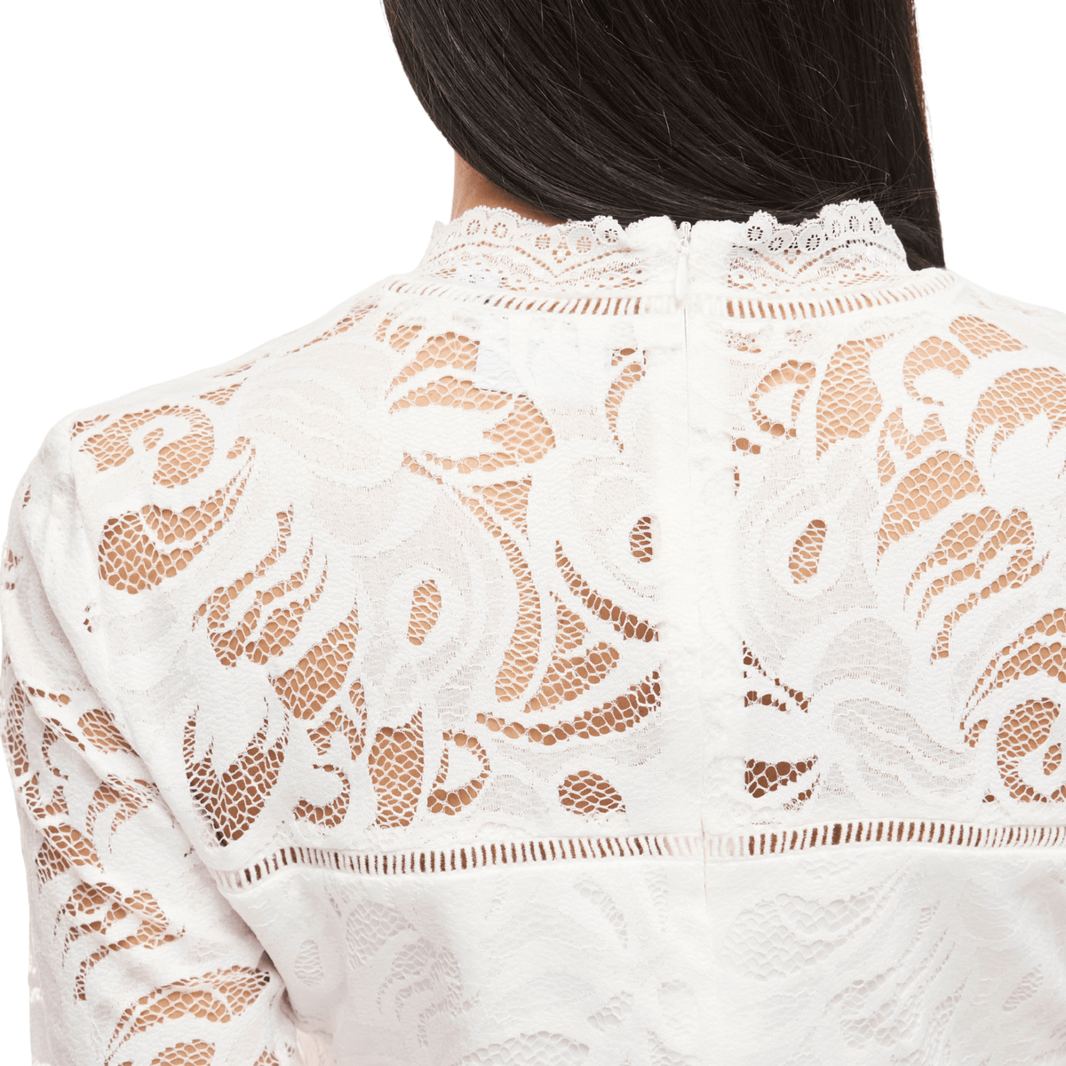 Womens Vila Cloud Dancer Vistasia Lace L/s Top