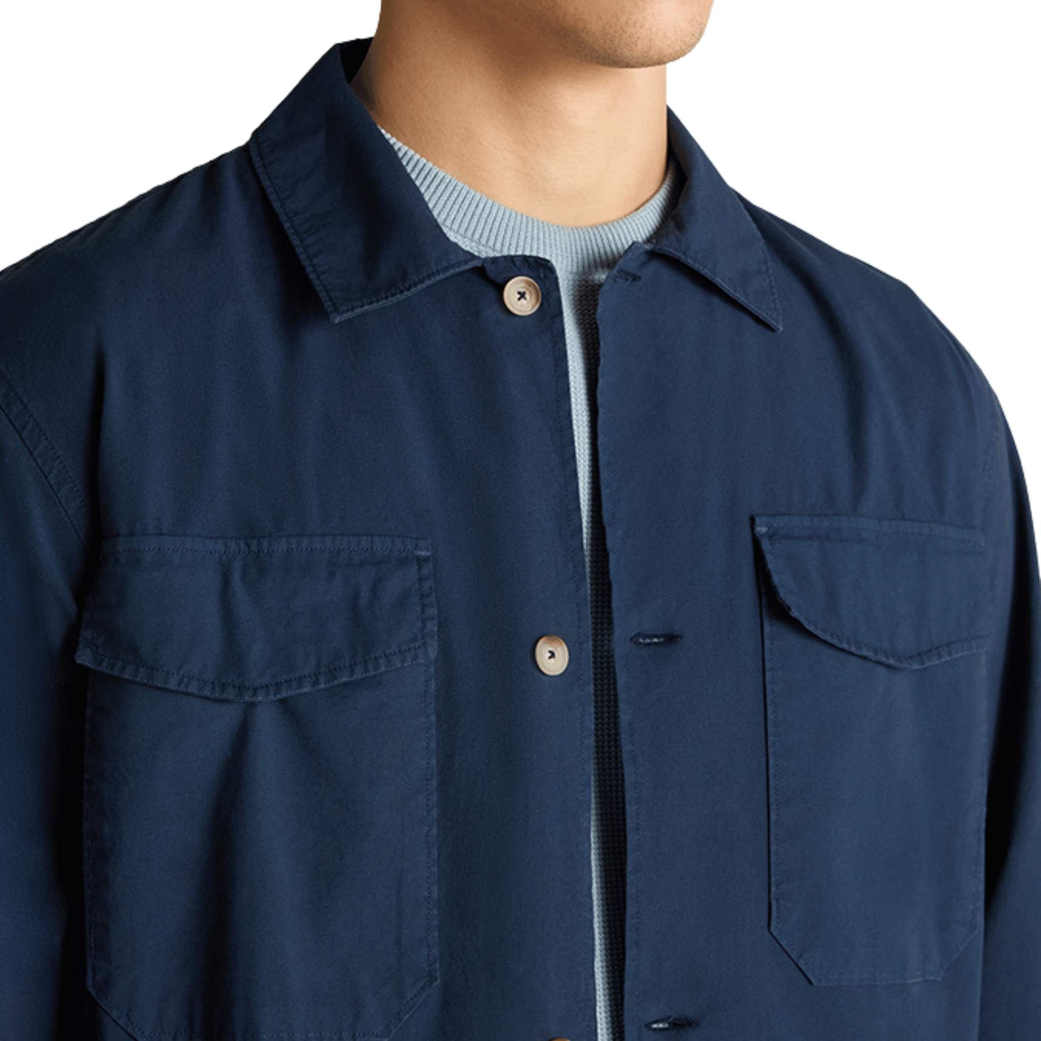 Mens Remus Uomo Navy Casual Shacket