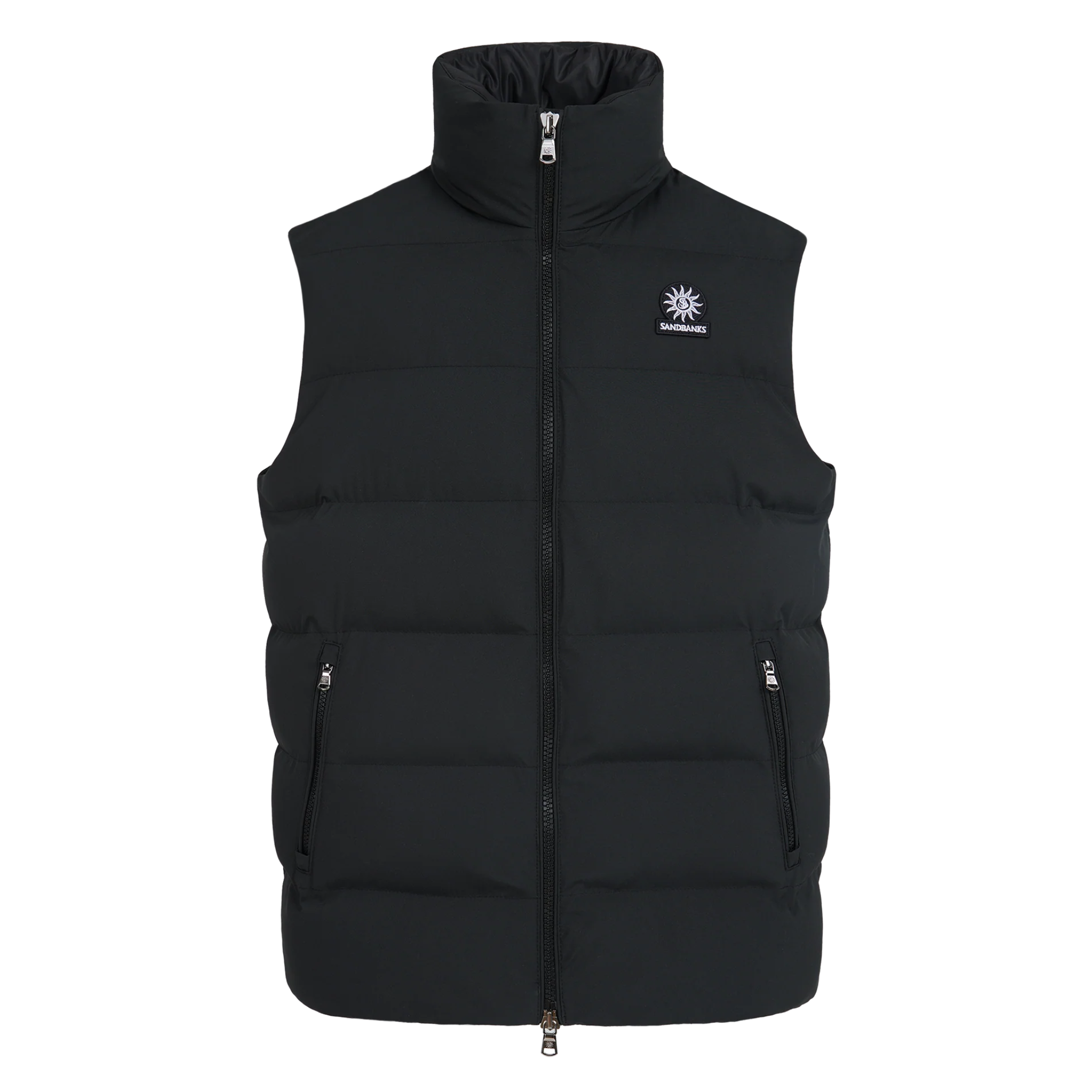 Mens Sandbanks Black Clifftop Gilet