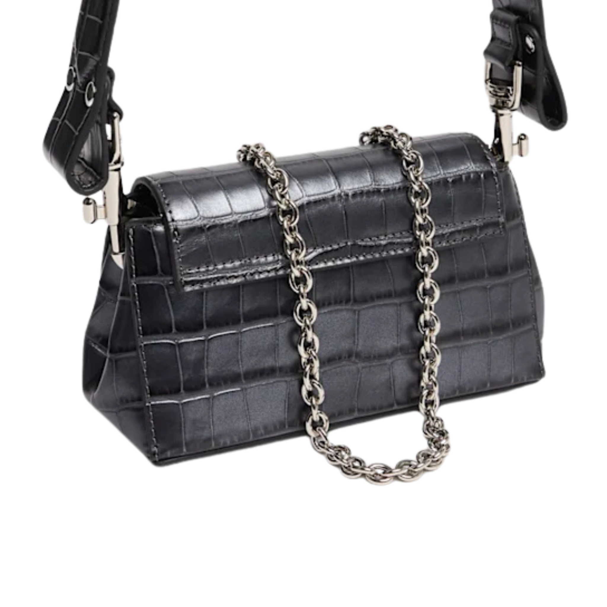 Womens Vivienne Westwood Anthracite Hazel Croc Small Handbag