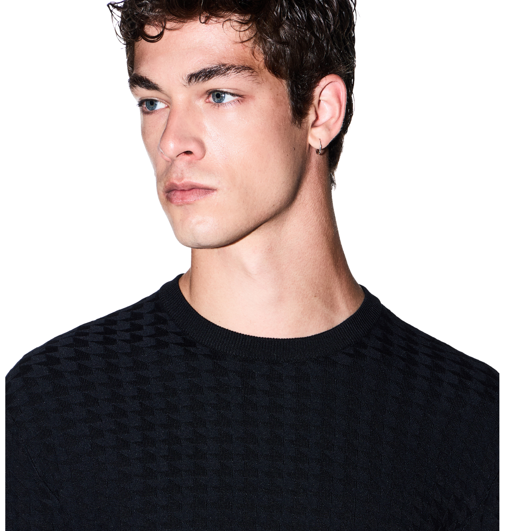 Mens Armani Exchange Deep Navy Arrow Knitted Jumper