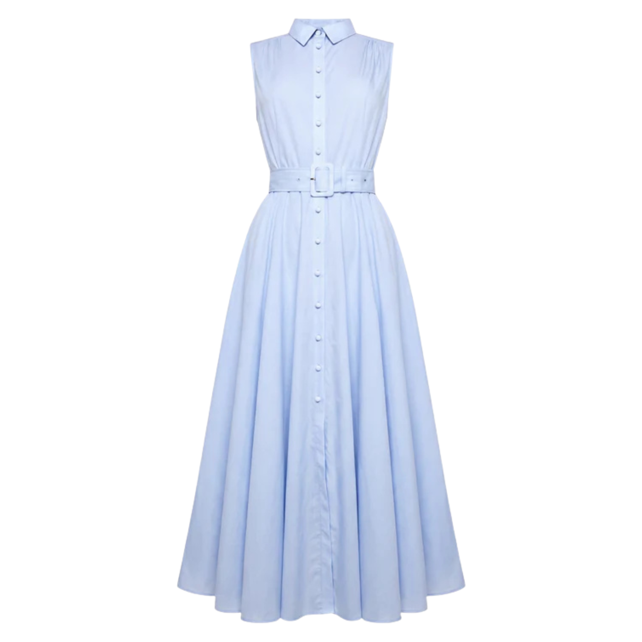 Womens Holland Cooper Light Blue Chambray Aimee Sleeveless Midi Dress