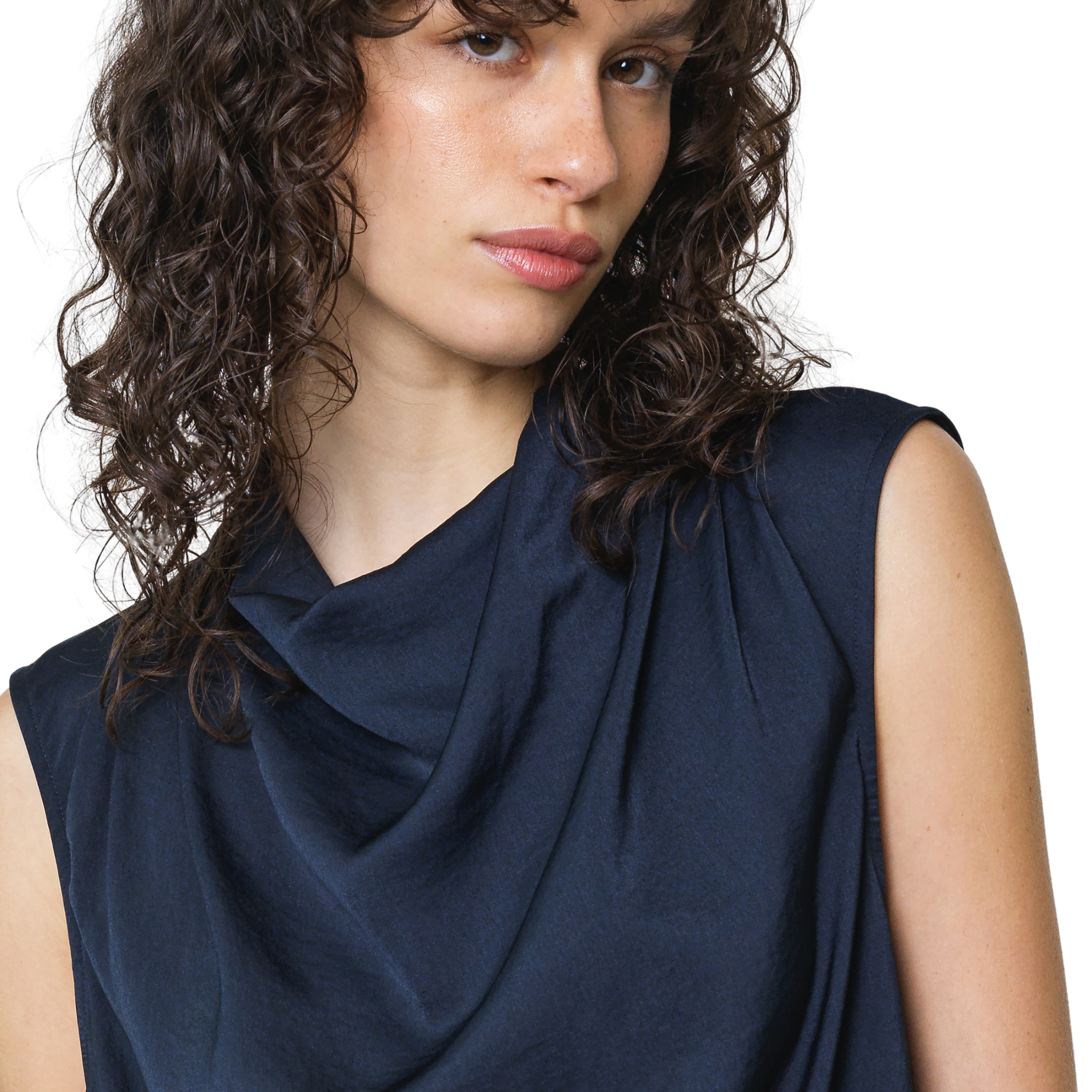 Womens French Connection New Navy Damasco Sleeveless Top