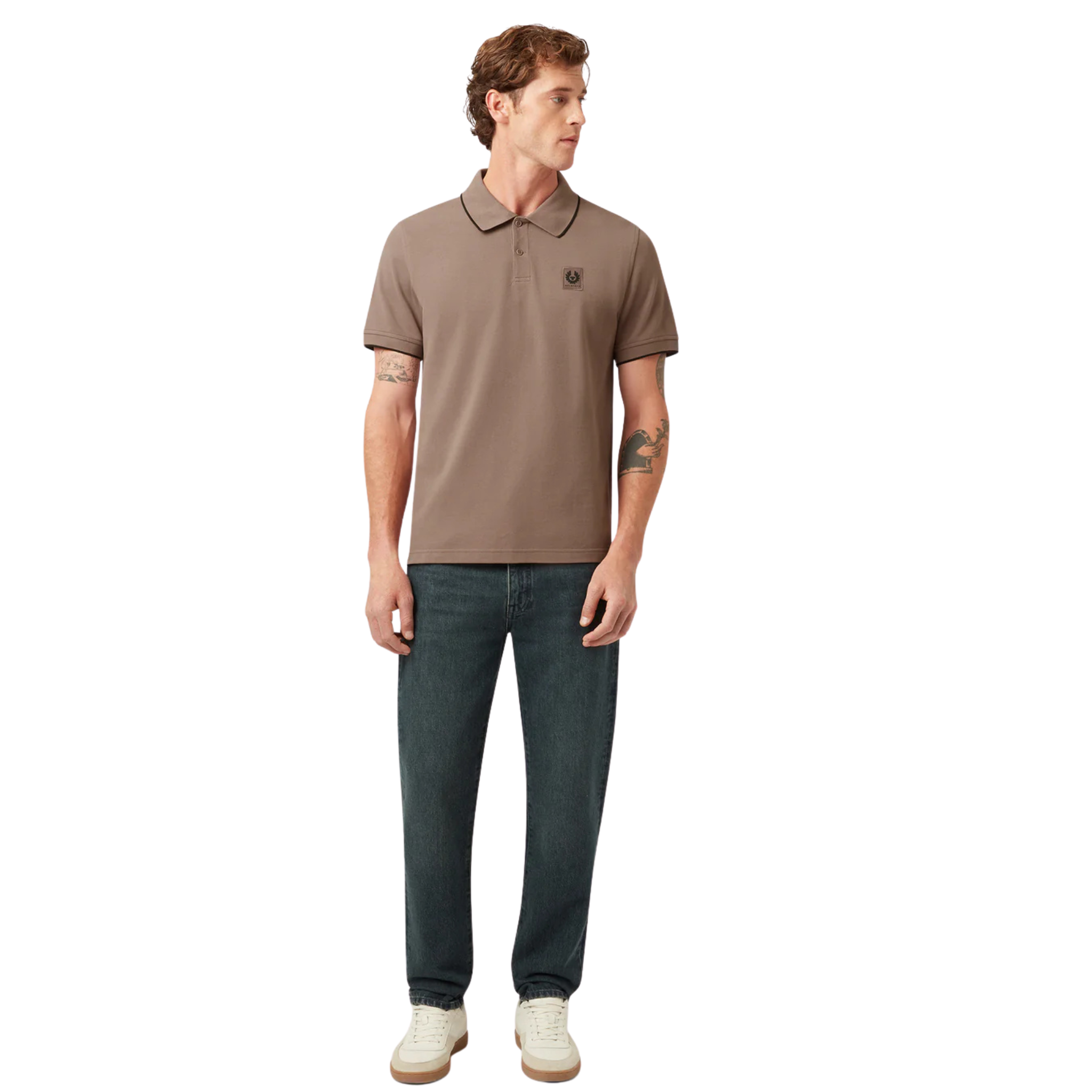 Mens Belstaff Asphalt Tipped S/s Polo Shirt