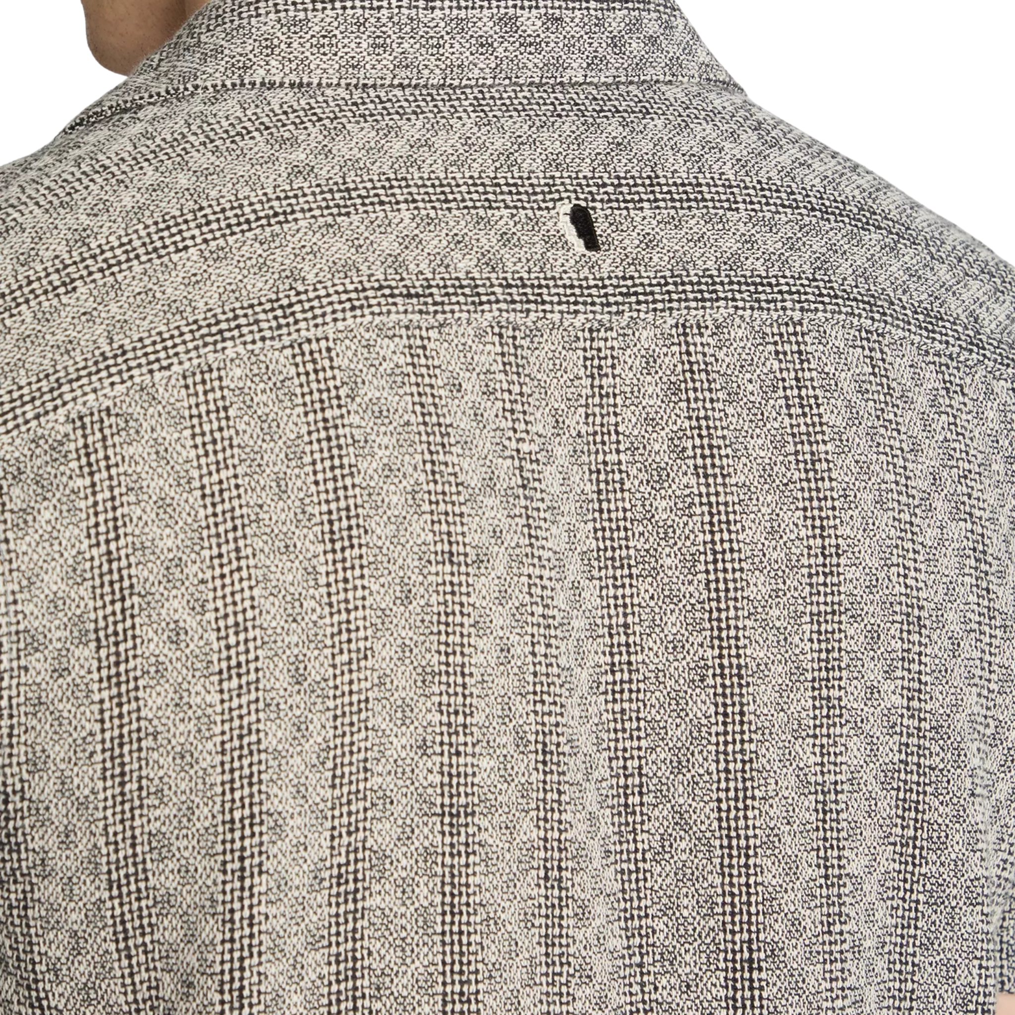 Mens Remus Uomo Charcoal Woven Knit Tapered S/s Shirt