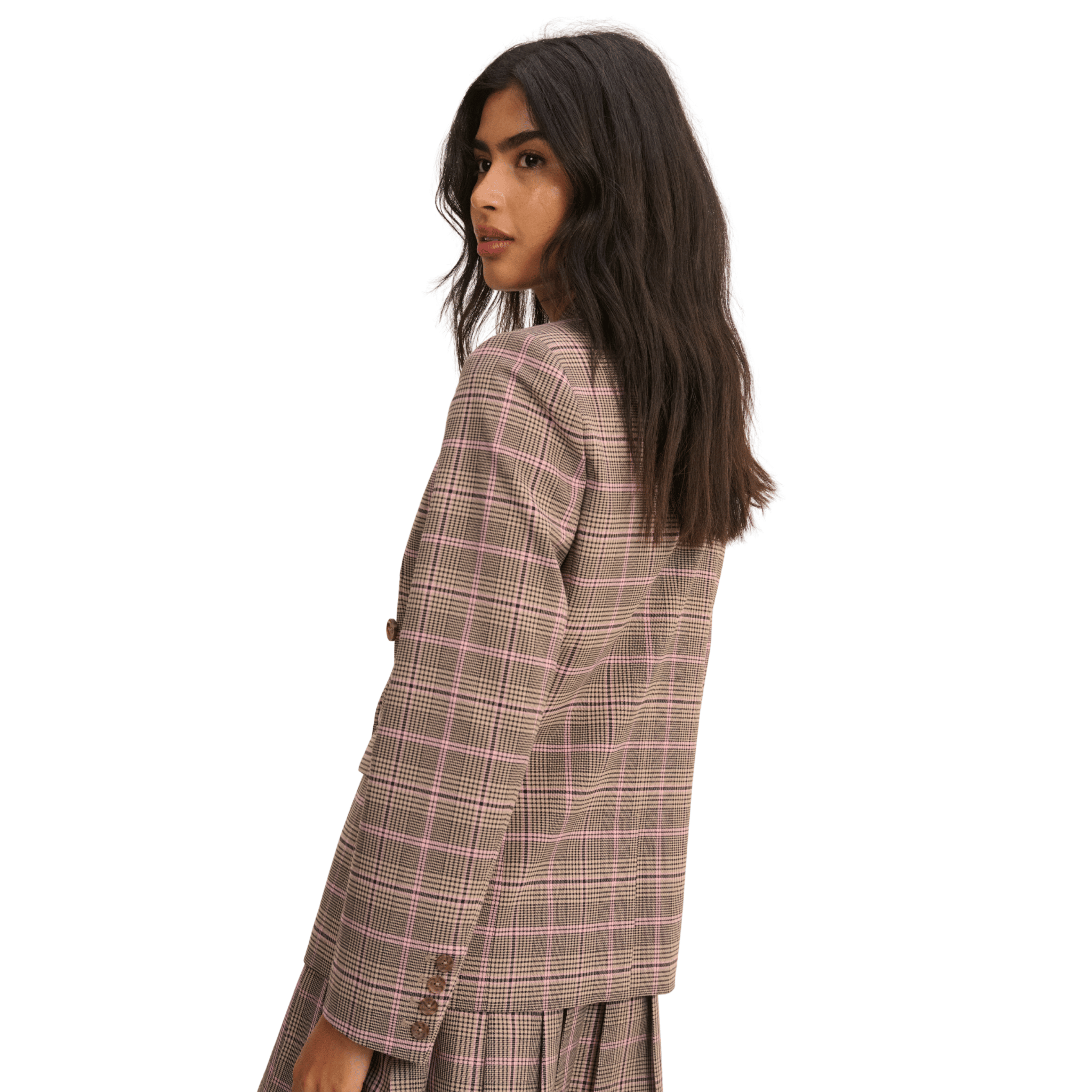 Womens Nobody's Child Multi Double Breasted Blazer