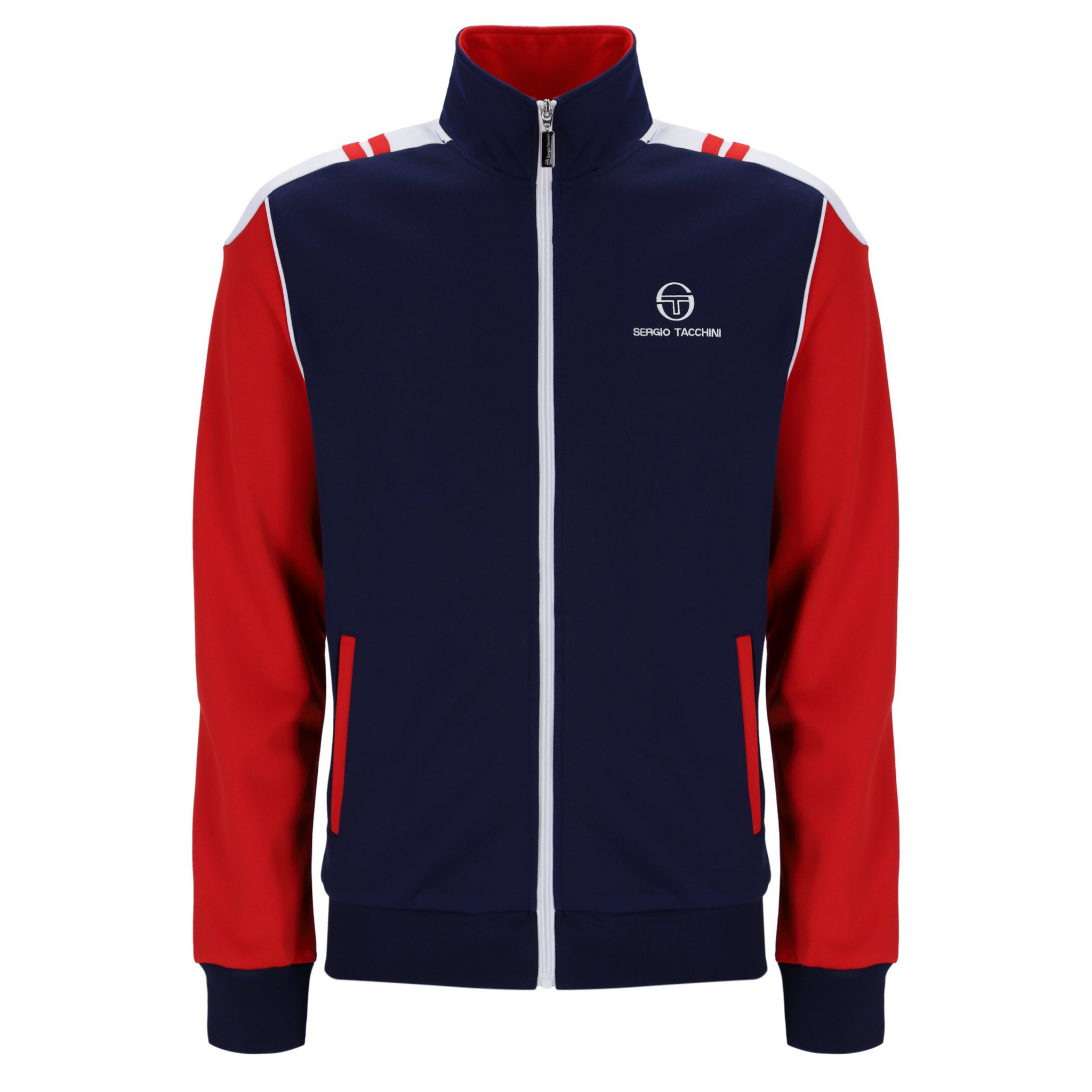 Mens Sergio Tacchini Maritime Blue/Adrenaline Rush Drive Track Top