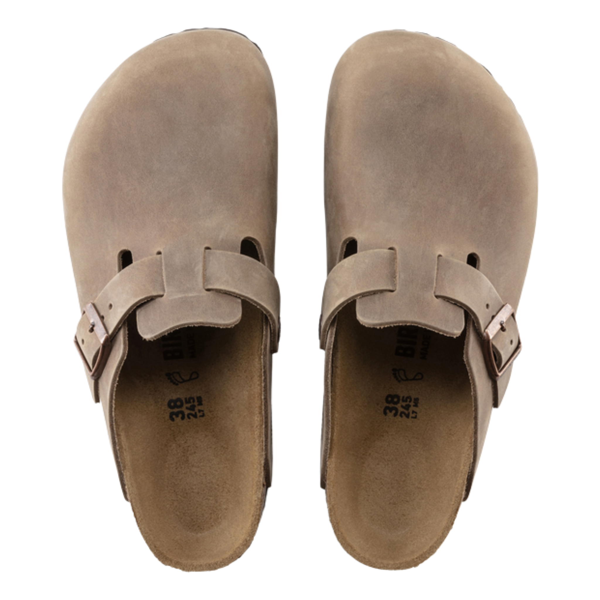 Mens Birkenstock Tabacco Brown Boston Waxy Leather Clogs