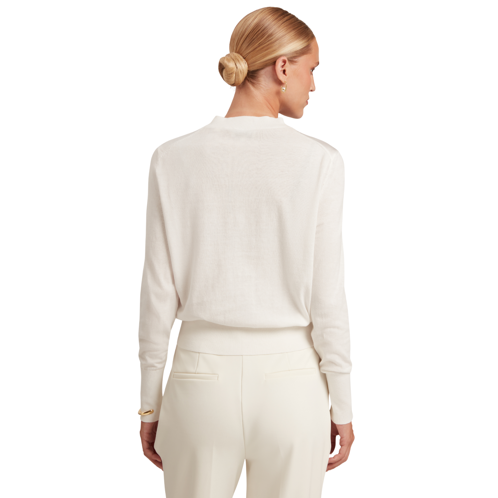 Womens Ted Baker Ivory Zuzaa Printed Woven Front Jumper