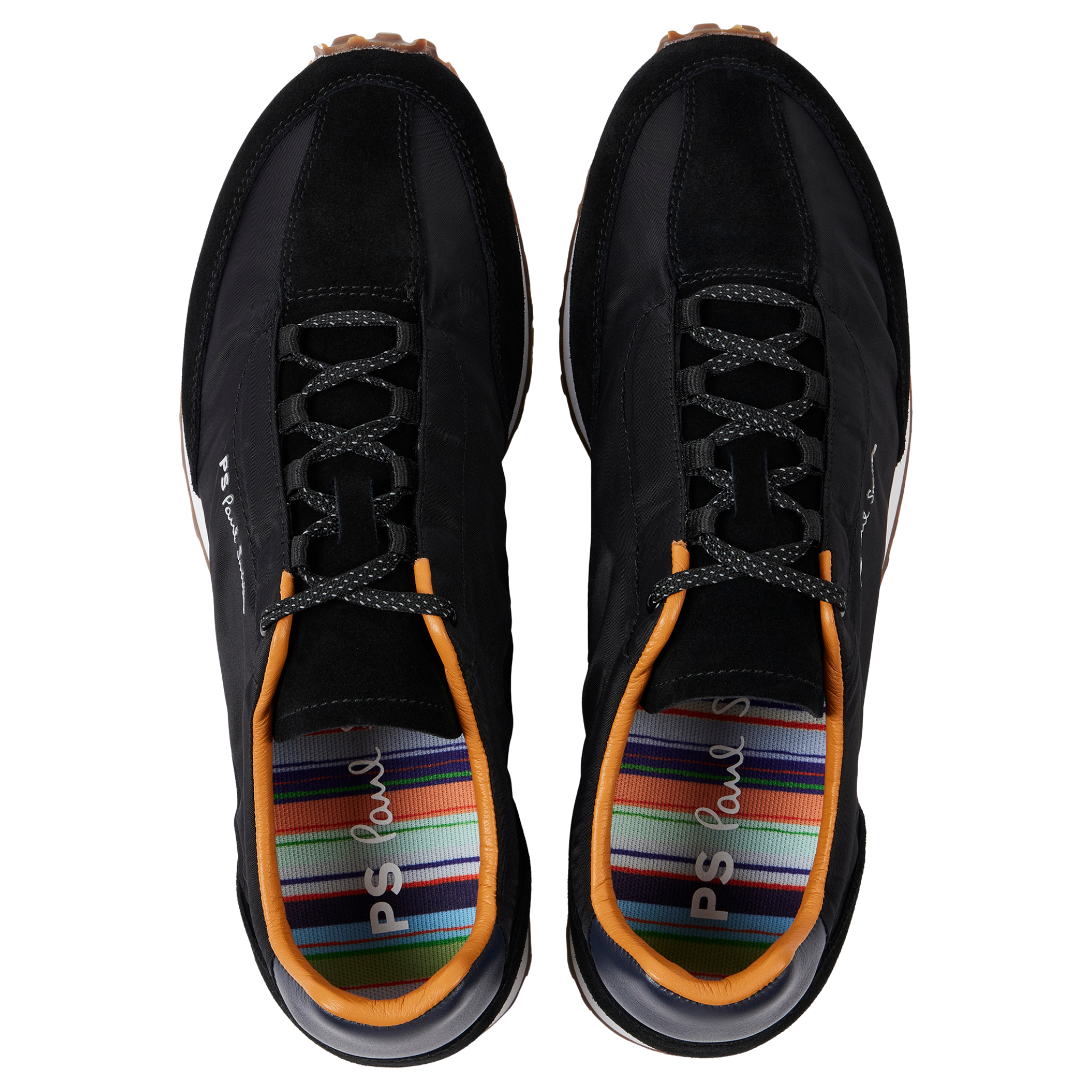 Mens Paul Smith Black Senso Nylon Mix Trainers