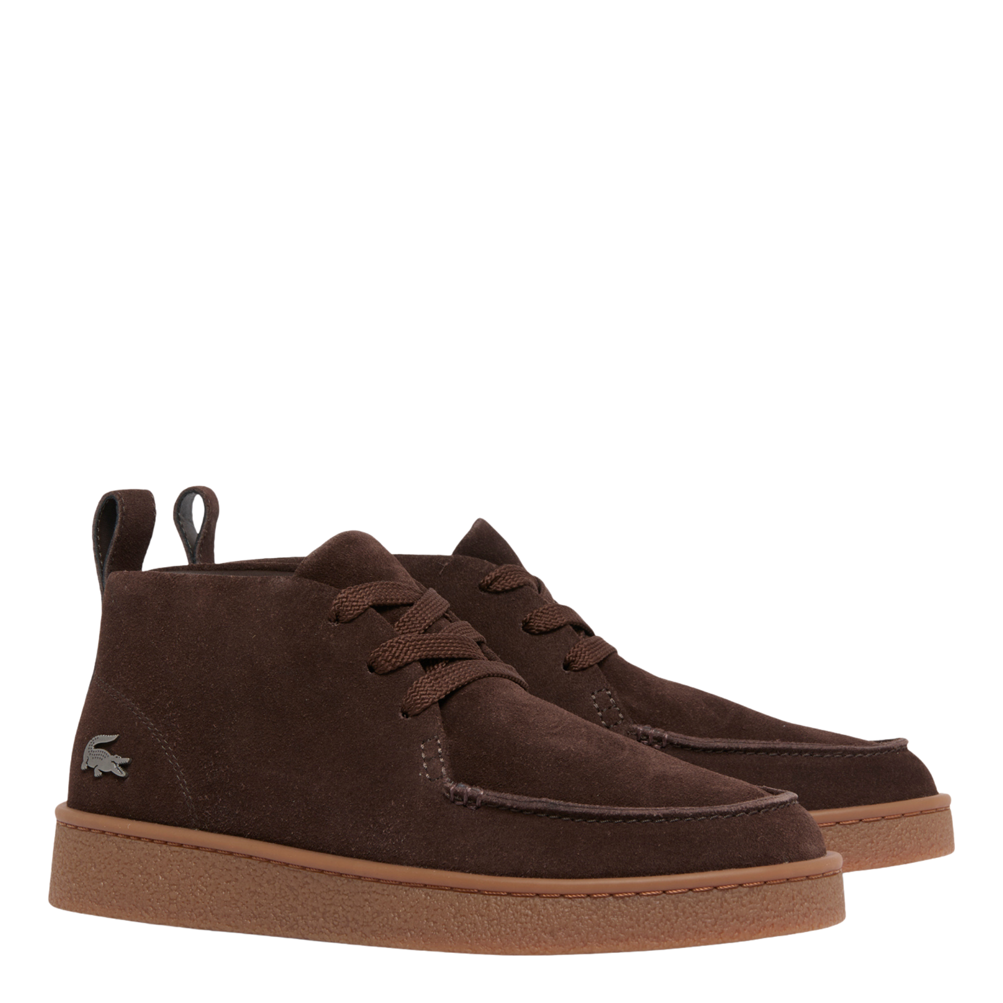 Mens Lacoste Dark Brown/Gum Baseshot Chukka Boots