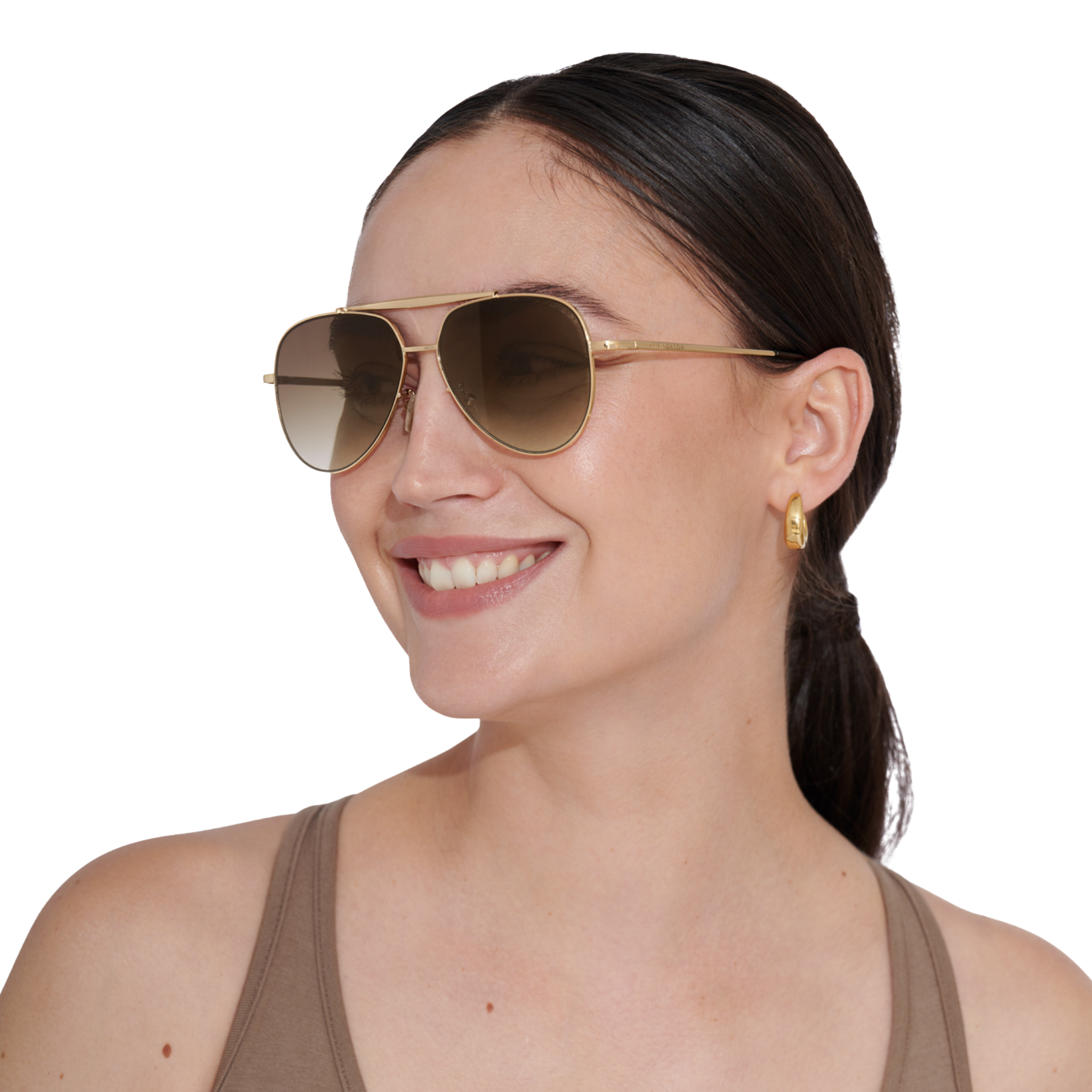 Womens Katie Loxton Gold Metal Bali Sunglasses