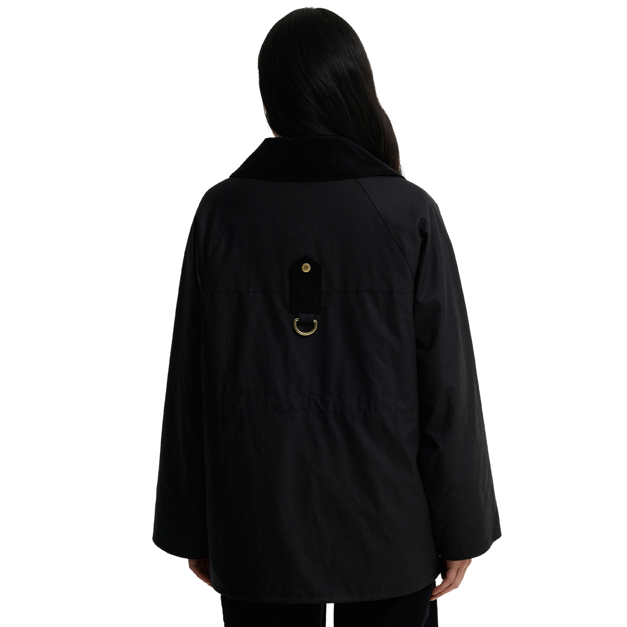 Womens Barbour Black/Ancient Treeton Waxed Jacket