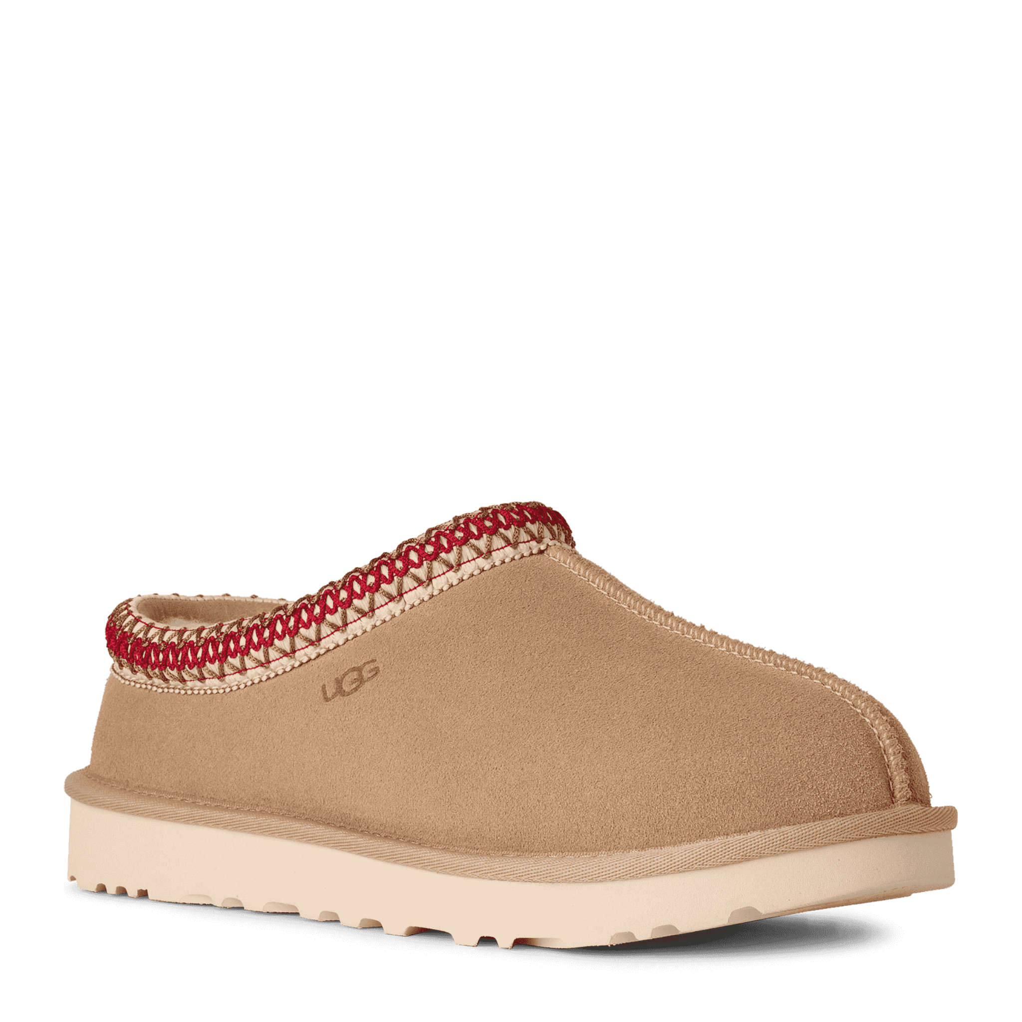 Womens UGG Sand/Dark Cherry Tasman II Slippers