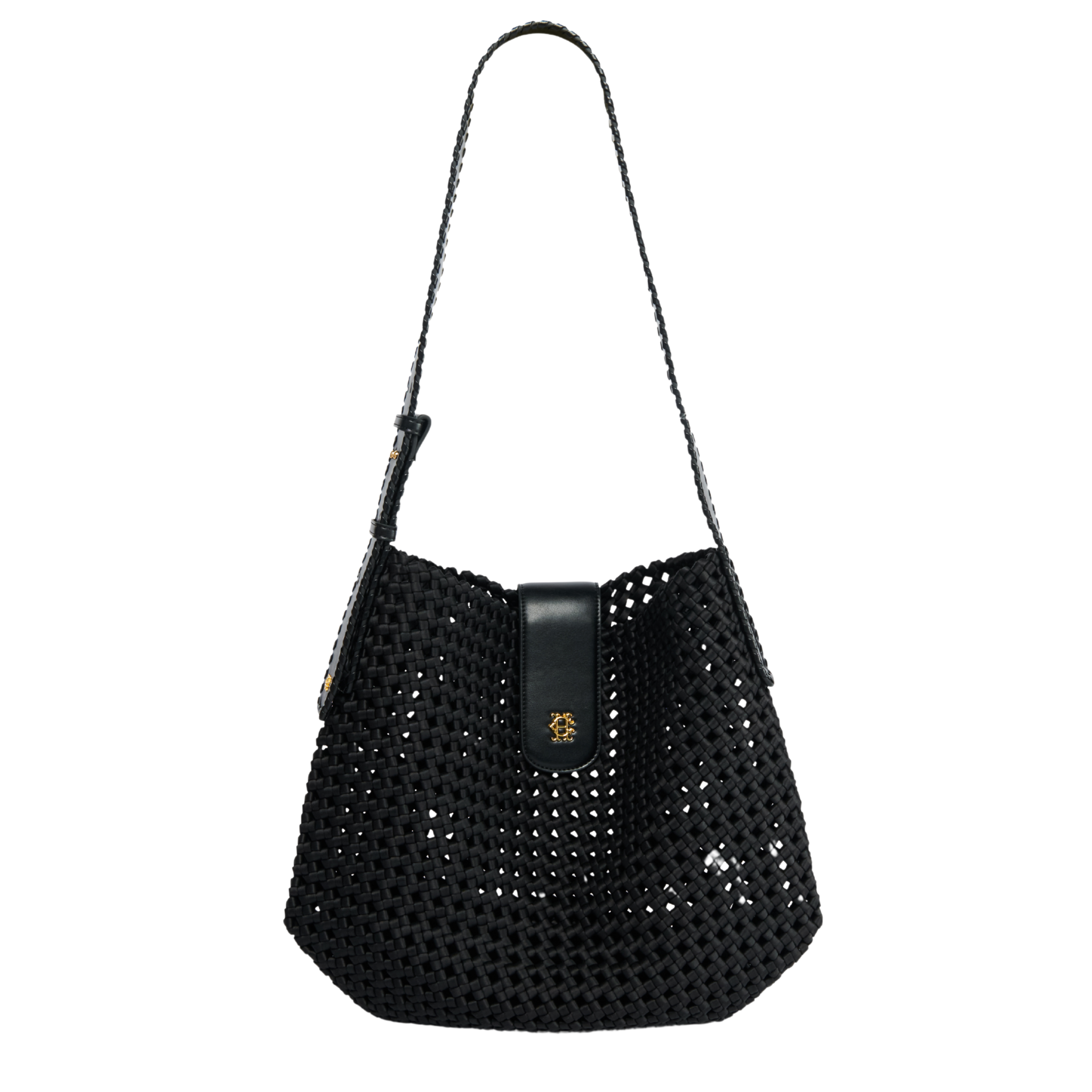 Womens Holland Cooper Black Woven Tote