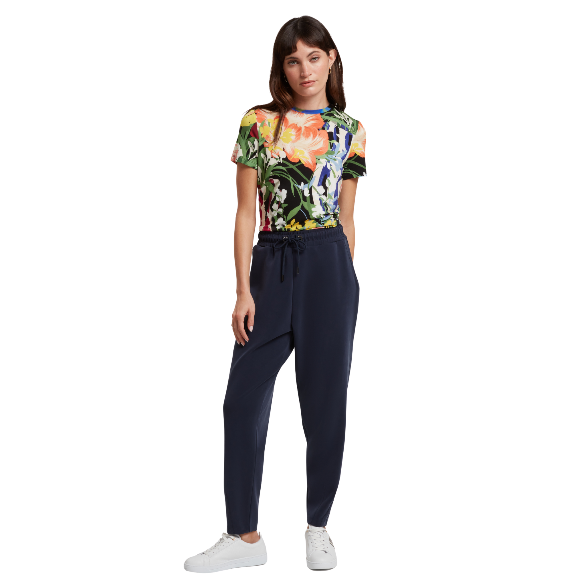 Womens Ted Baker Black Calthie Printed Fitted S/s T Shirt