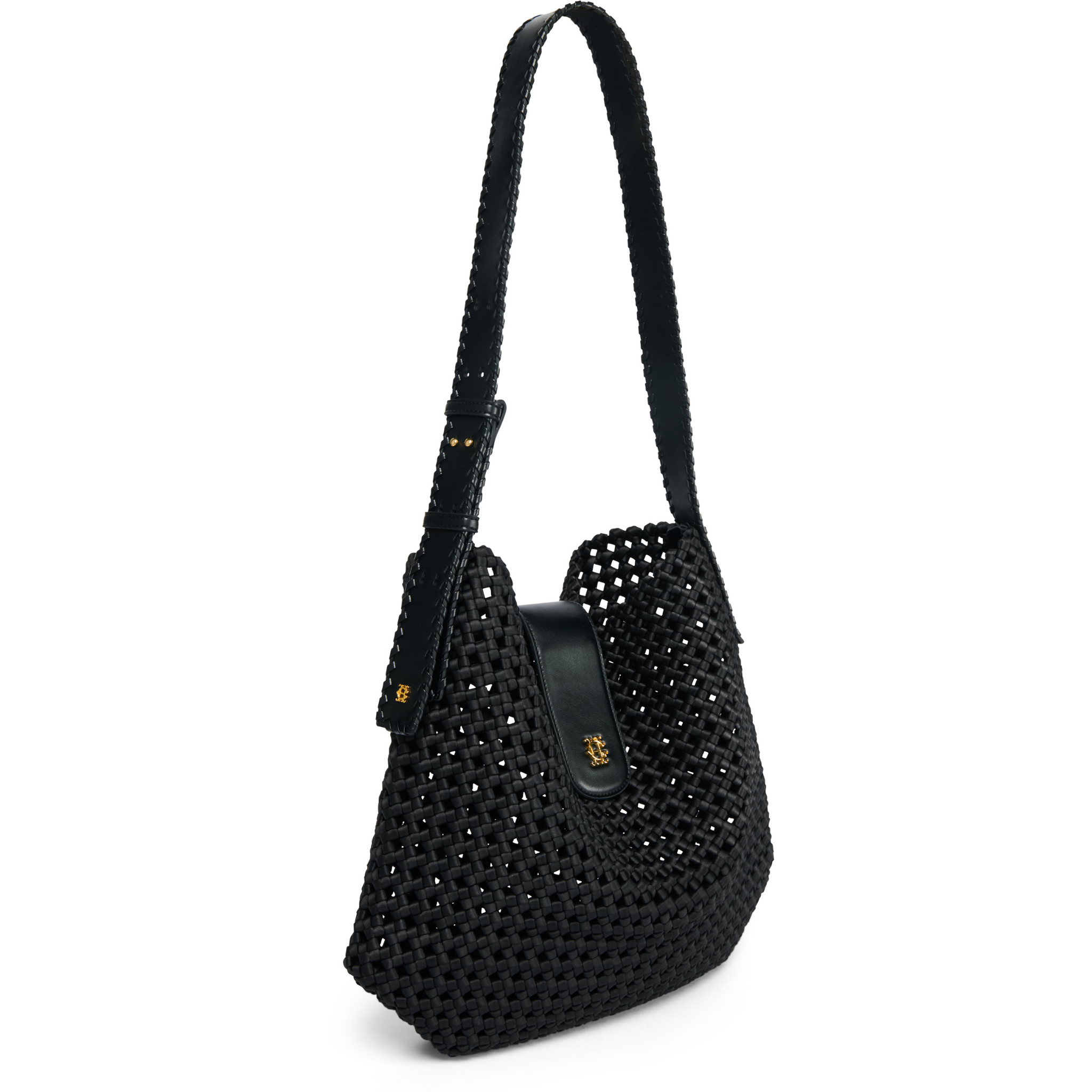 Womens Holland Cooper Black Woven Tote