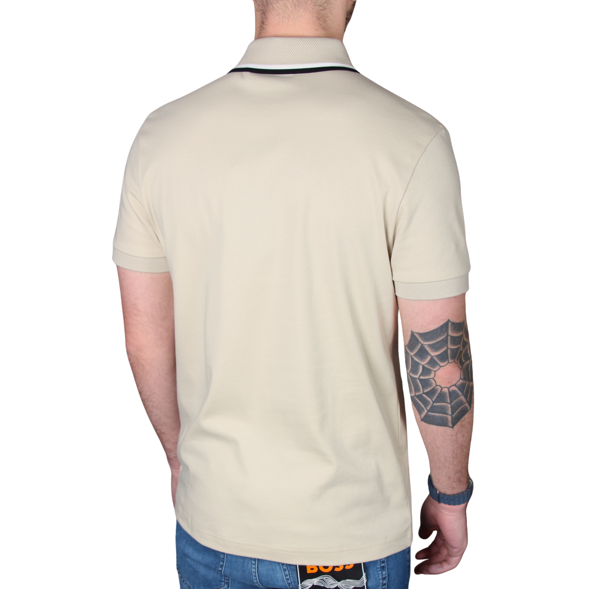 Mens BOSS Light Beige PL_Join Paddy S/s Polo Shirt