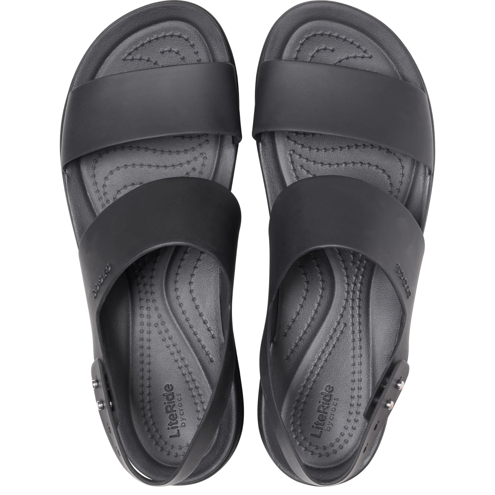 Womens Crocs Black Brooklyn Low Wedge Sandals