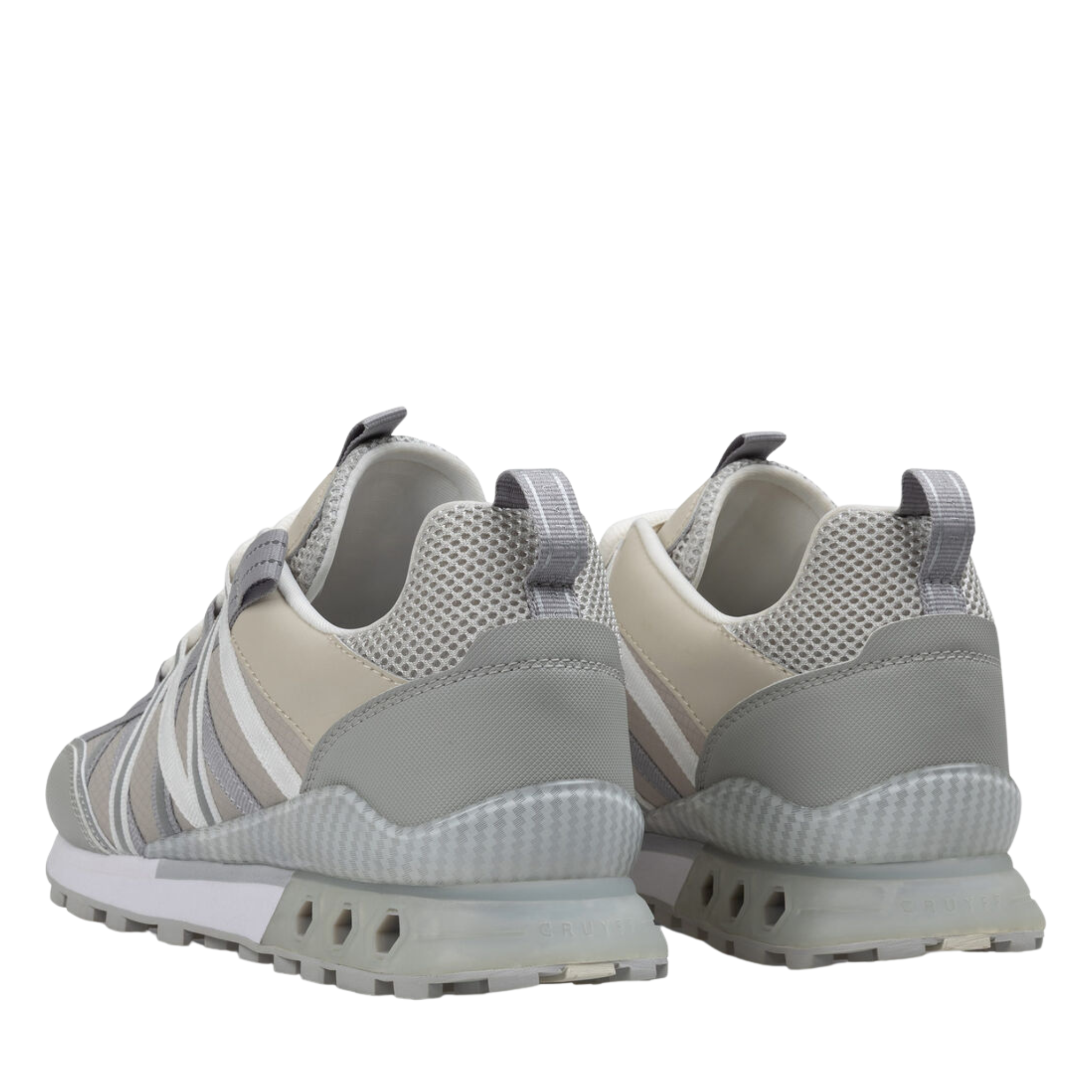 Mens Cruyff Cream/Silver Fearia Hex Tech Trainers