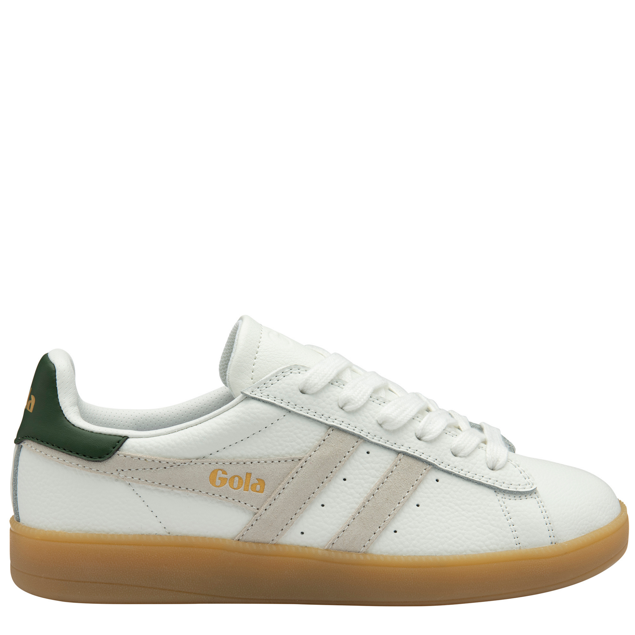 Womens Gola White/White/Evergreen/Gum Aztec Leather Trainers