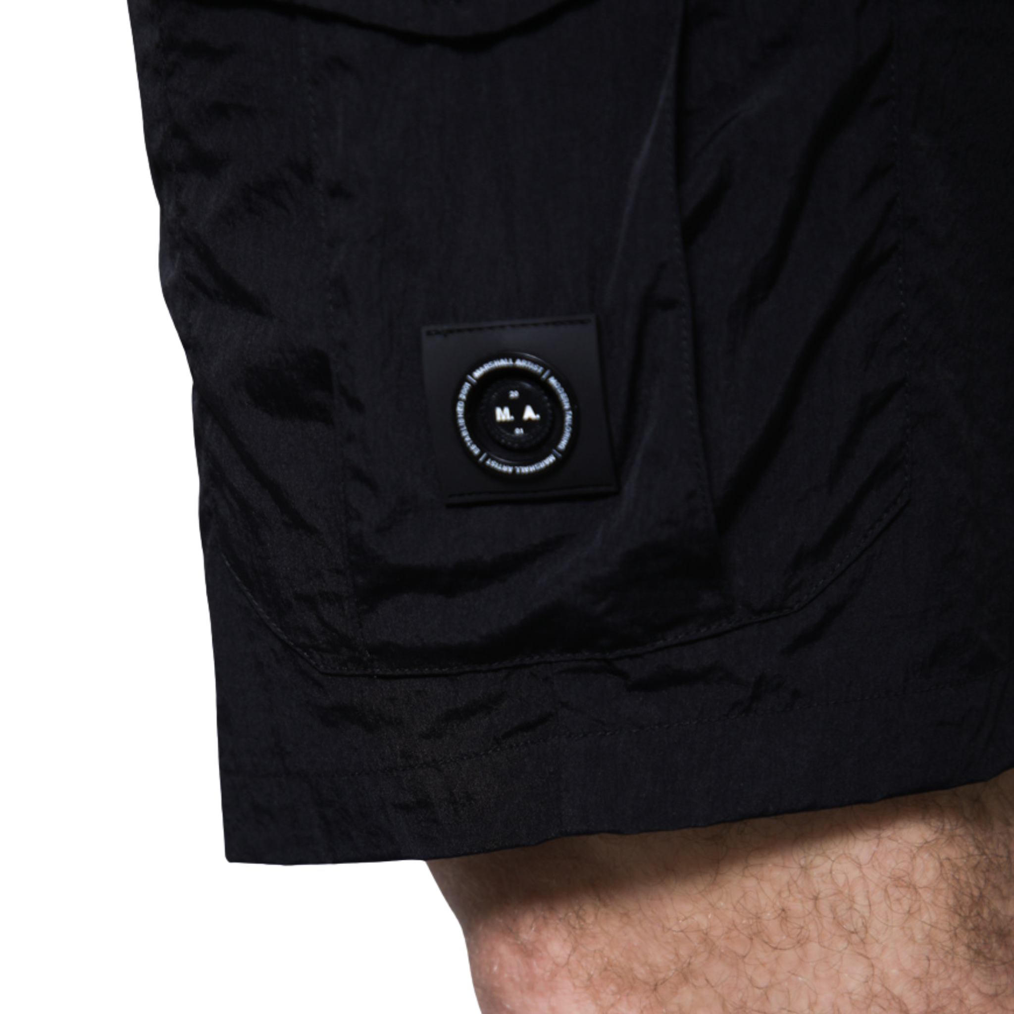 Mens Marshall Artist Black Newport Cargo Shorts