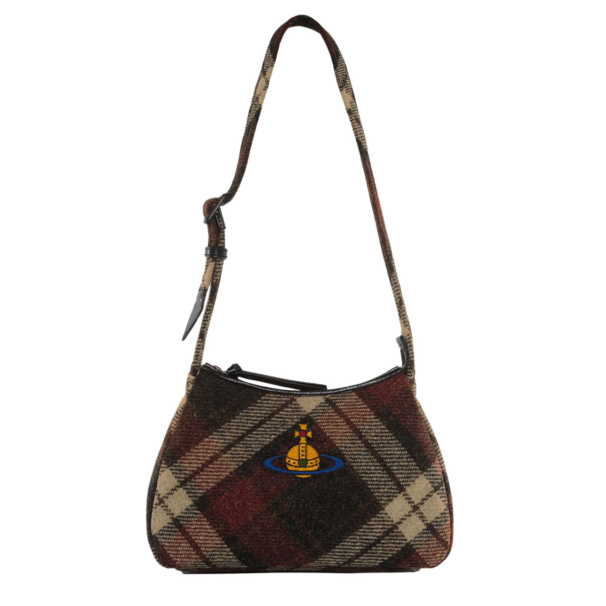 Womens Vivienne Westwood Harris Tweed Check Kate Shoulder Bag