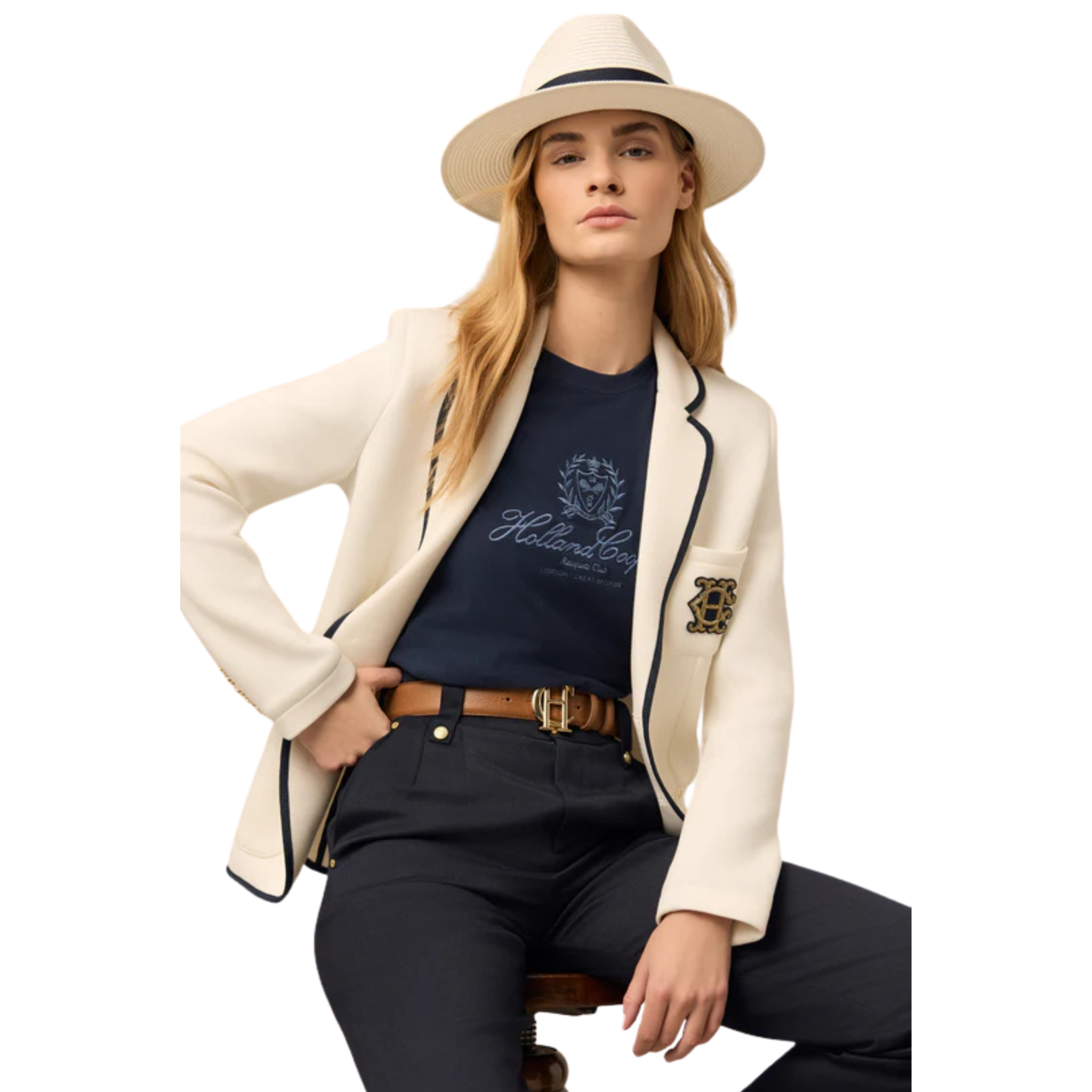 Womens Holland Cooper Ink Navy Ivy League S/s T Shirt