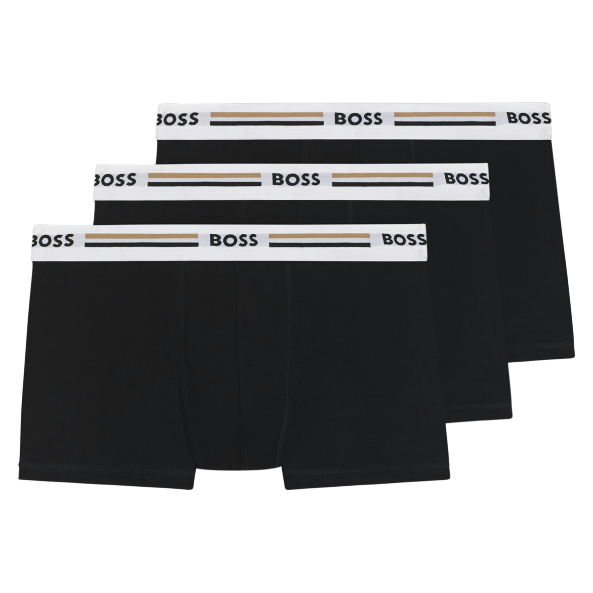 Mens BOSS Black Revive 3PK Trunks