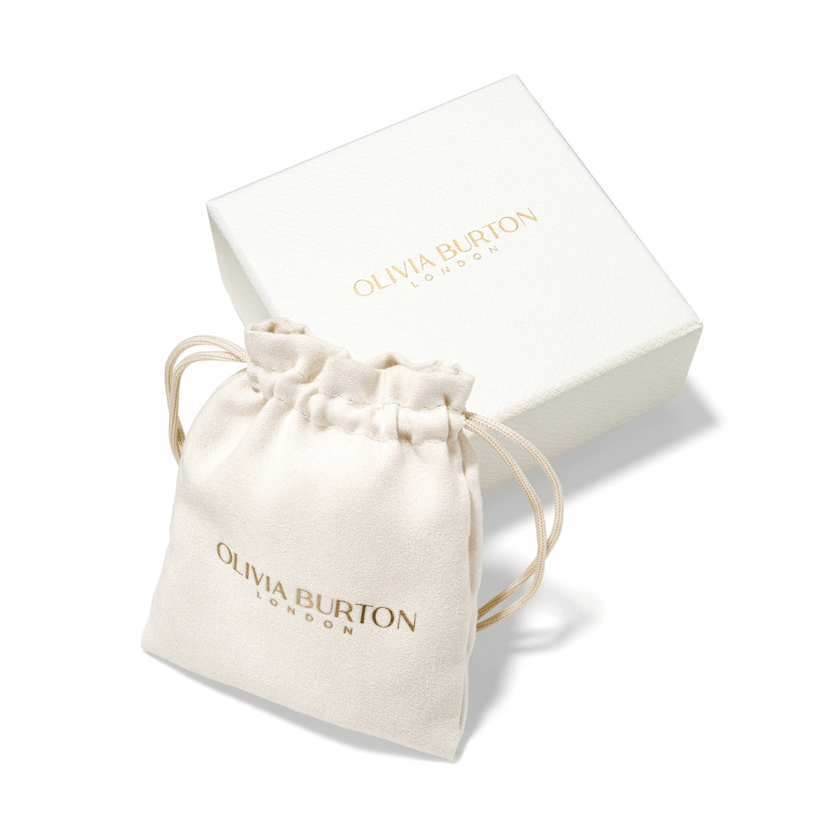 Womens Olivia Burton Gold Lock Heart Stud Earrings