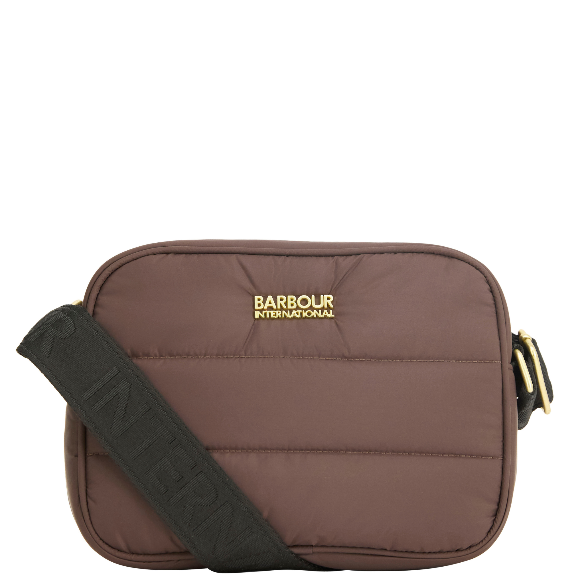 Womens Barbour International Truffle Monaco Quilt Crossbody Bag
