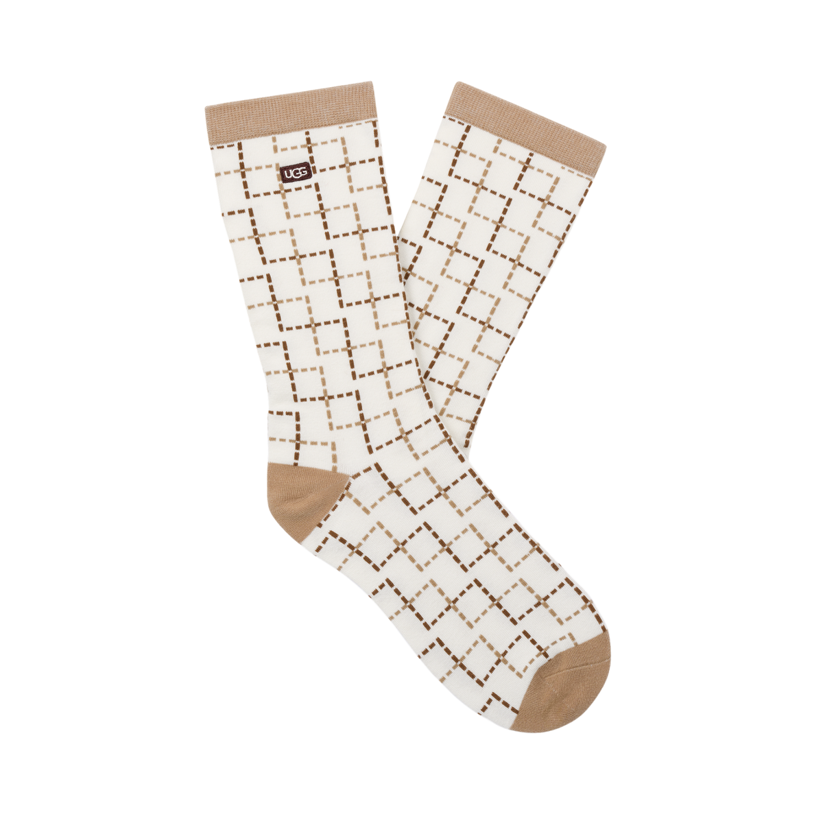 Womens UGG Classic Boot/Plaid/Sand 3PK Socks