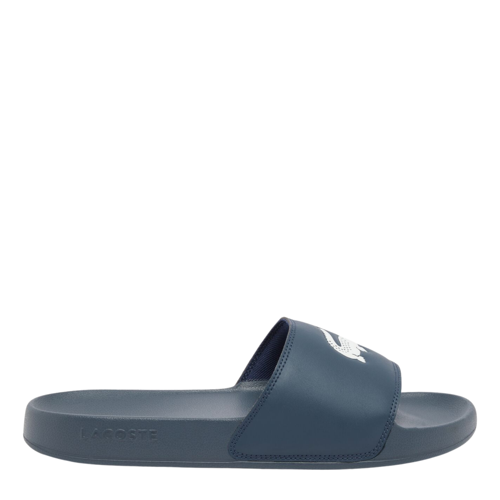 Mens Lacoste Navy/White Serve Slides