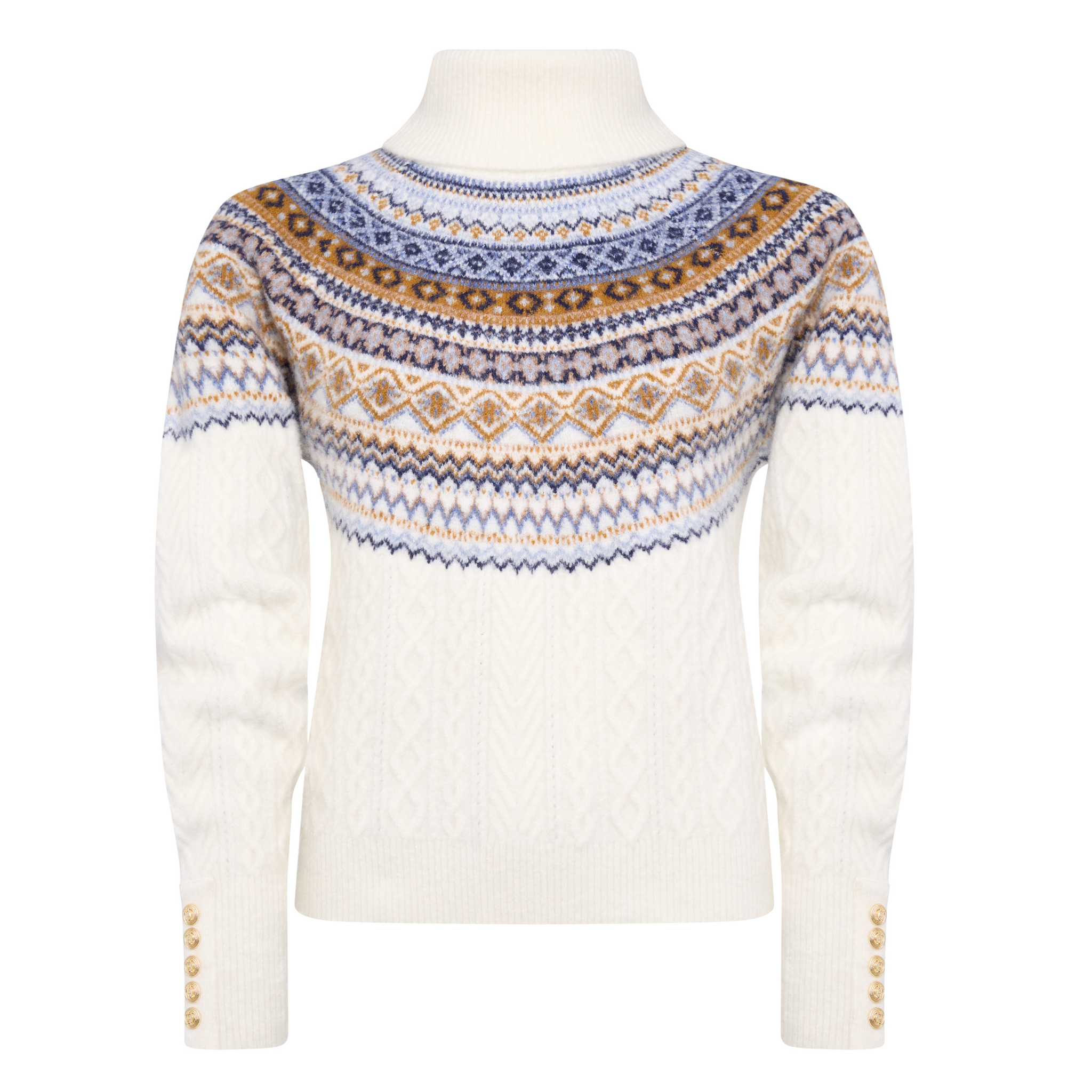 Womens Holland Cooper Natural Rebecca Roll Neck Knit Jumper