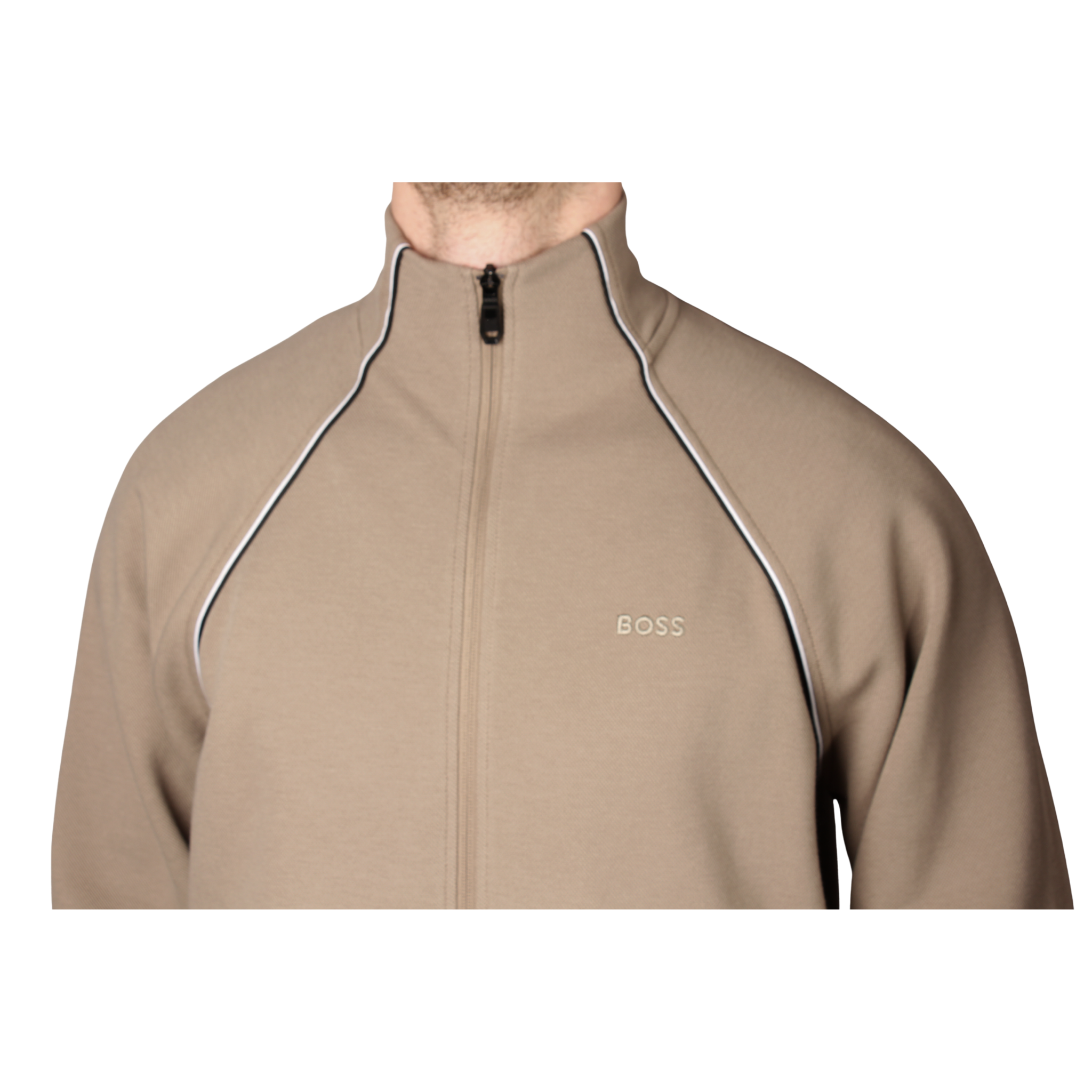 Mens BOSS Khaki SW_Join Skaz Sweat Jacket