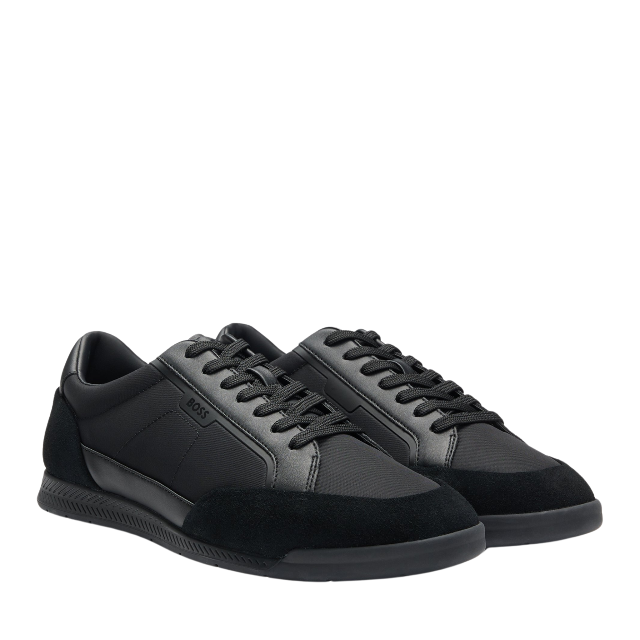 Mens BOSS Black/Black Nitan Trainers