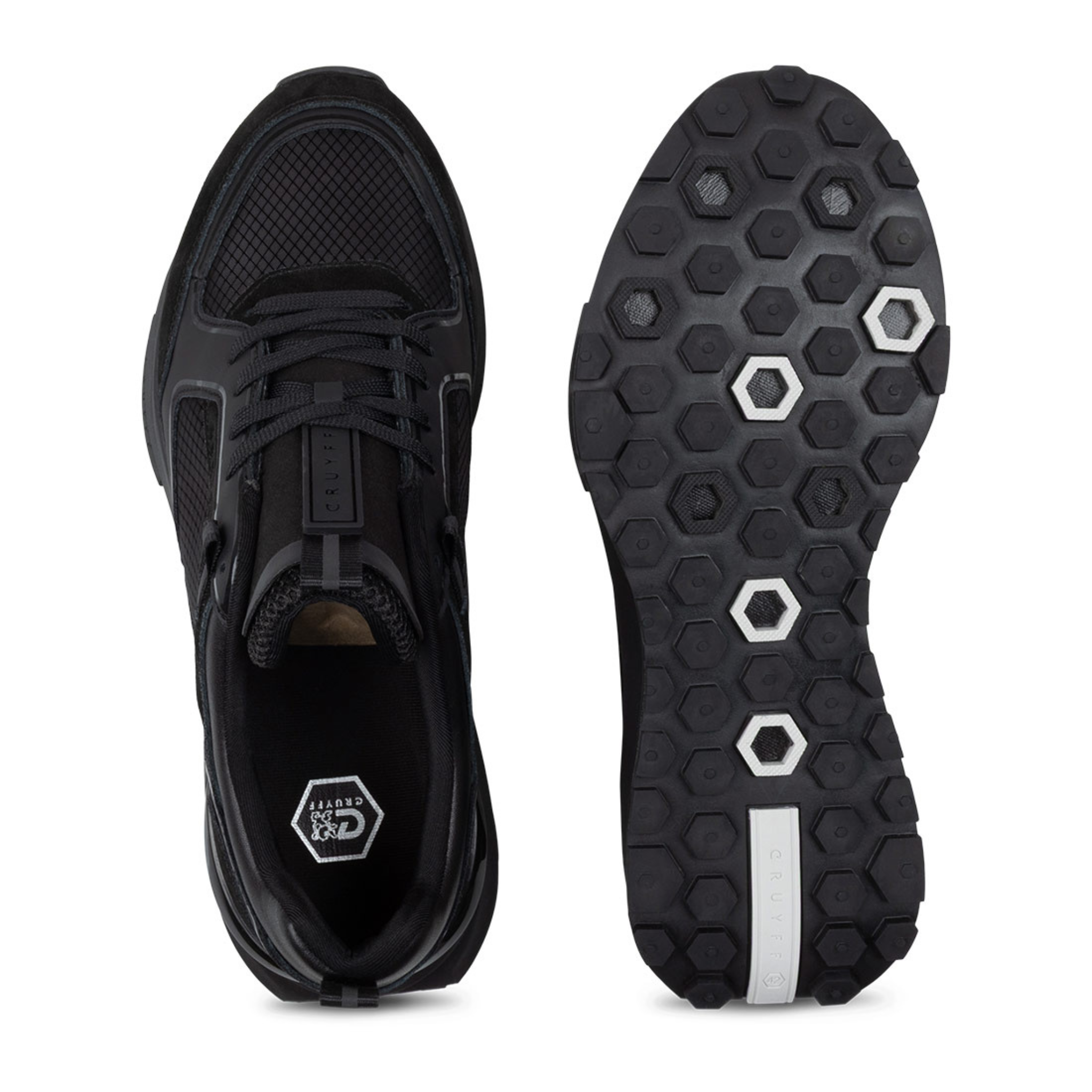 Mens Cruyff Black Rayado Trainers