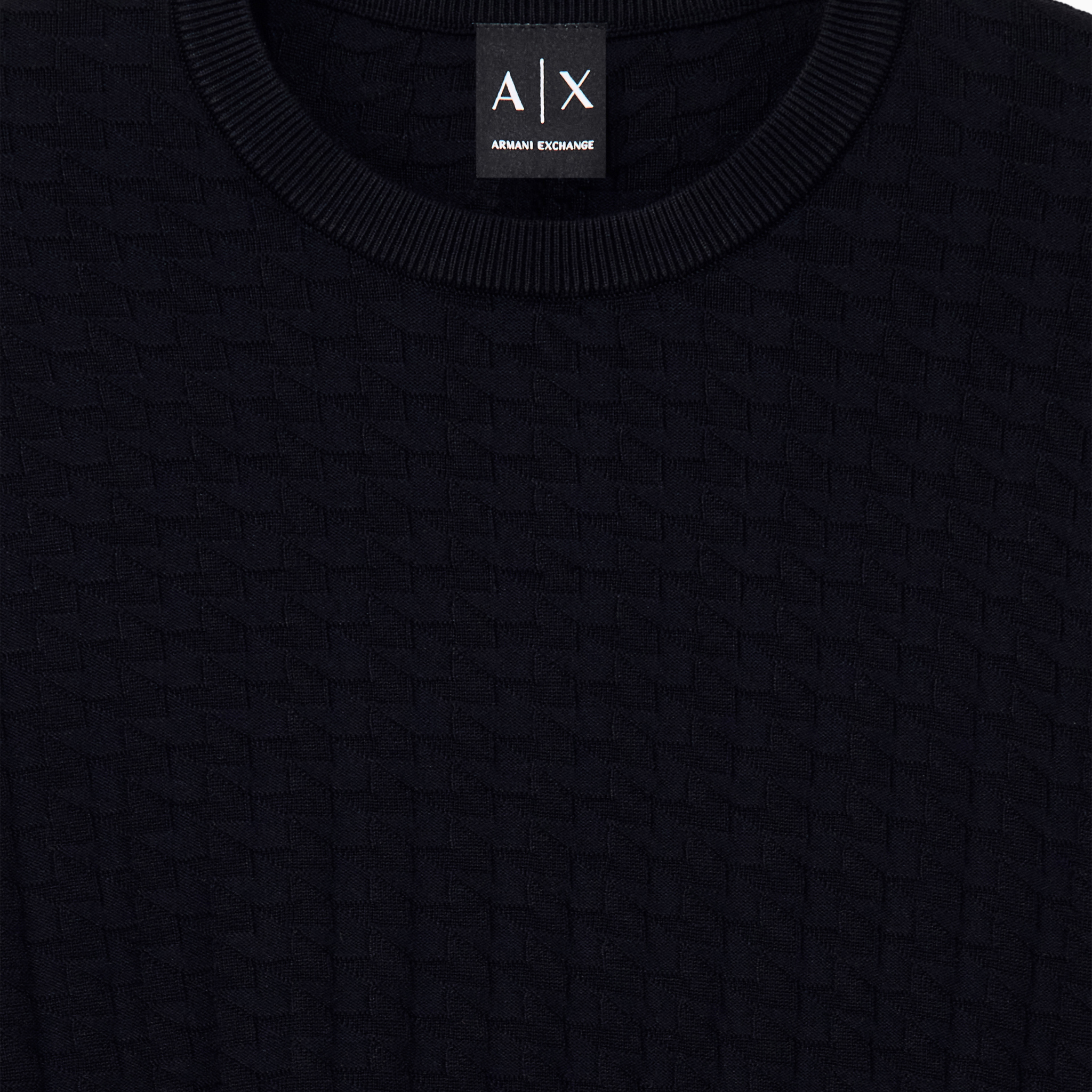 Mens Armani Exchange Deep Navy Arrow Knitted Jumper