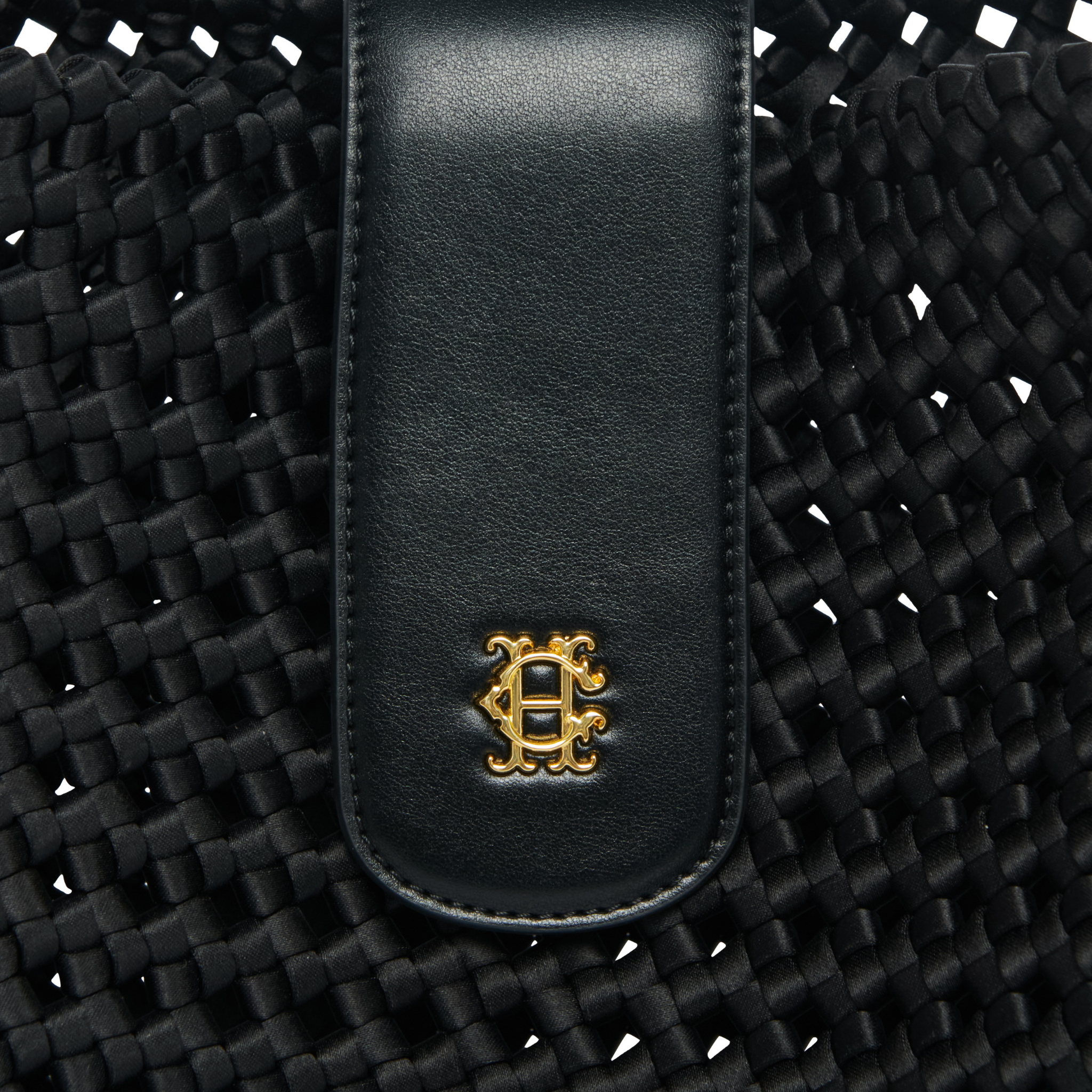 Womens Holland Cooper Black Woven Tote