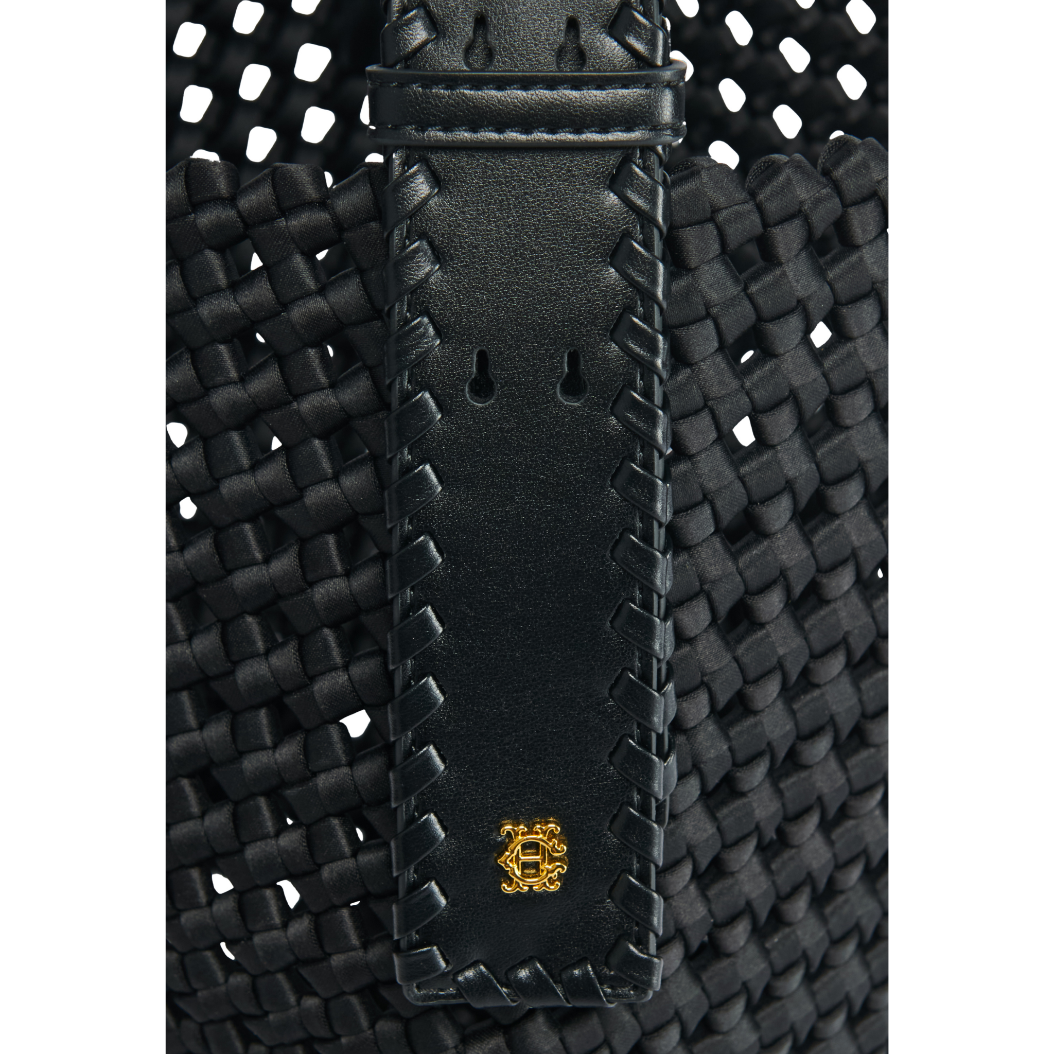 Womens Holland Cooper Black Woven Tote