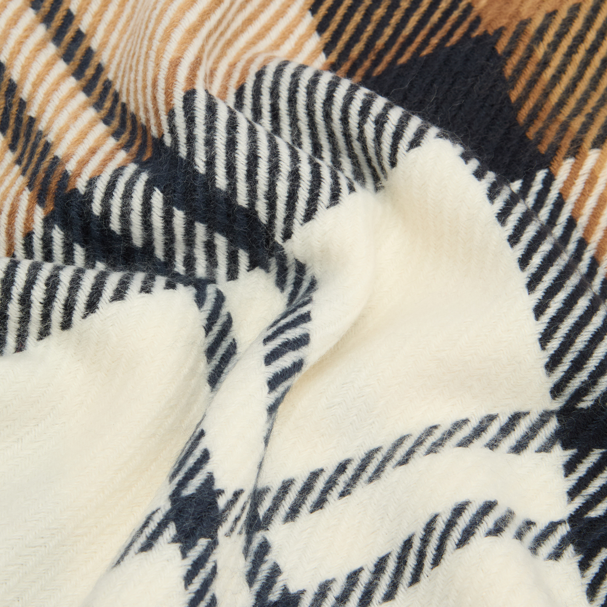 Womens Barbour Hessian/Navy Tartan Pendle Beanie & Blair Scarf Gift Set