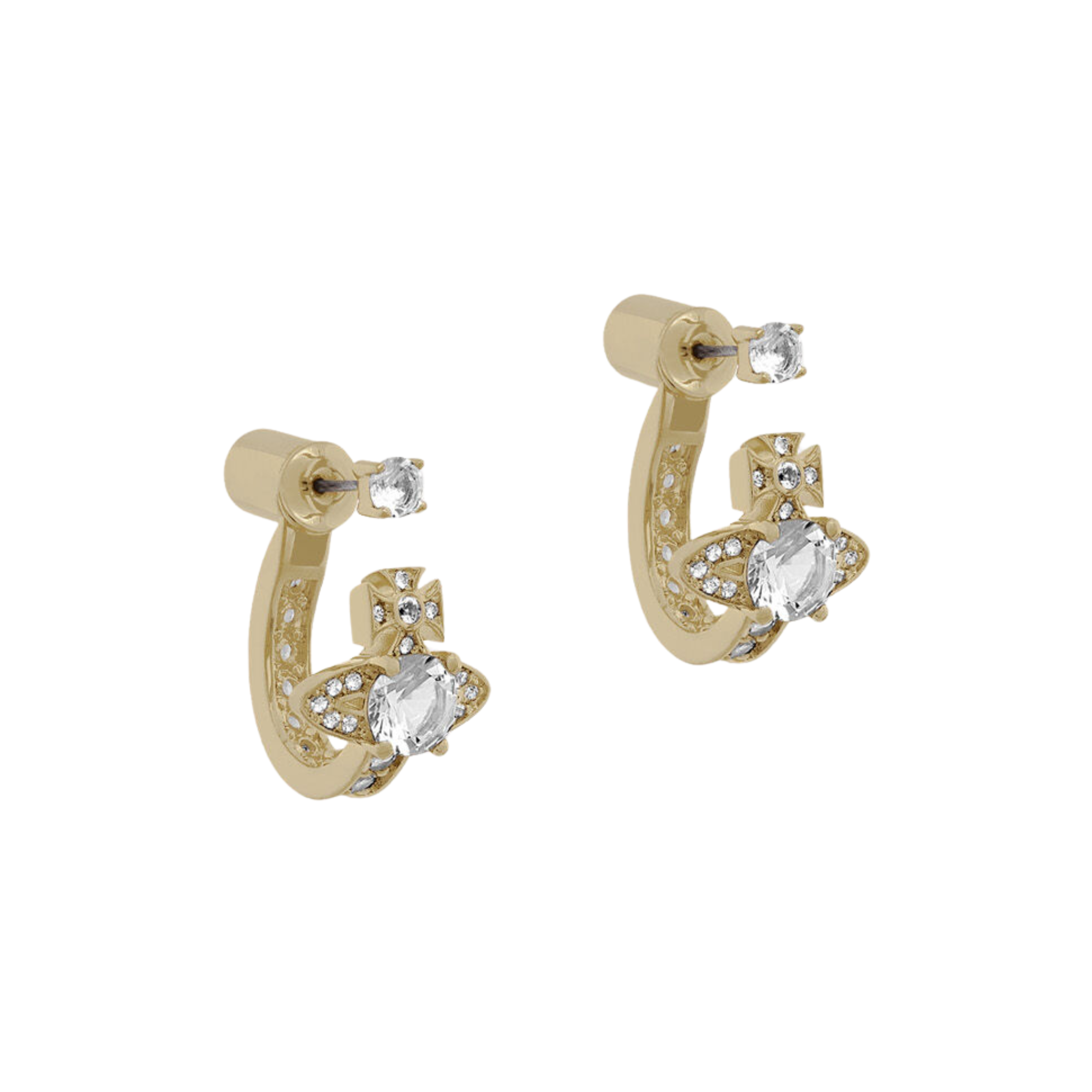 Vivienne Westwood Gold/White CZ Maitena Earrings